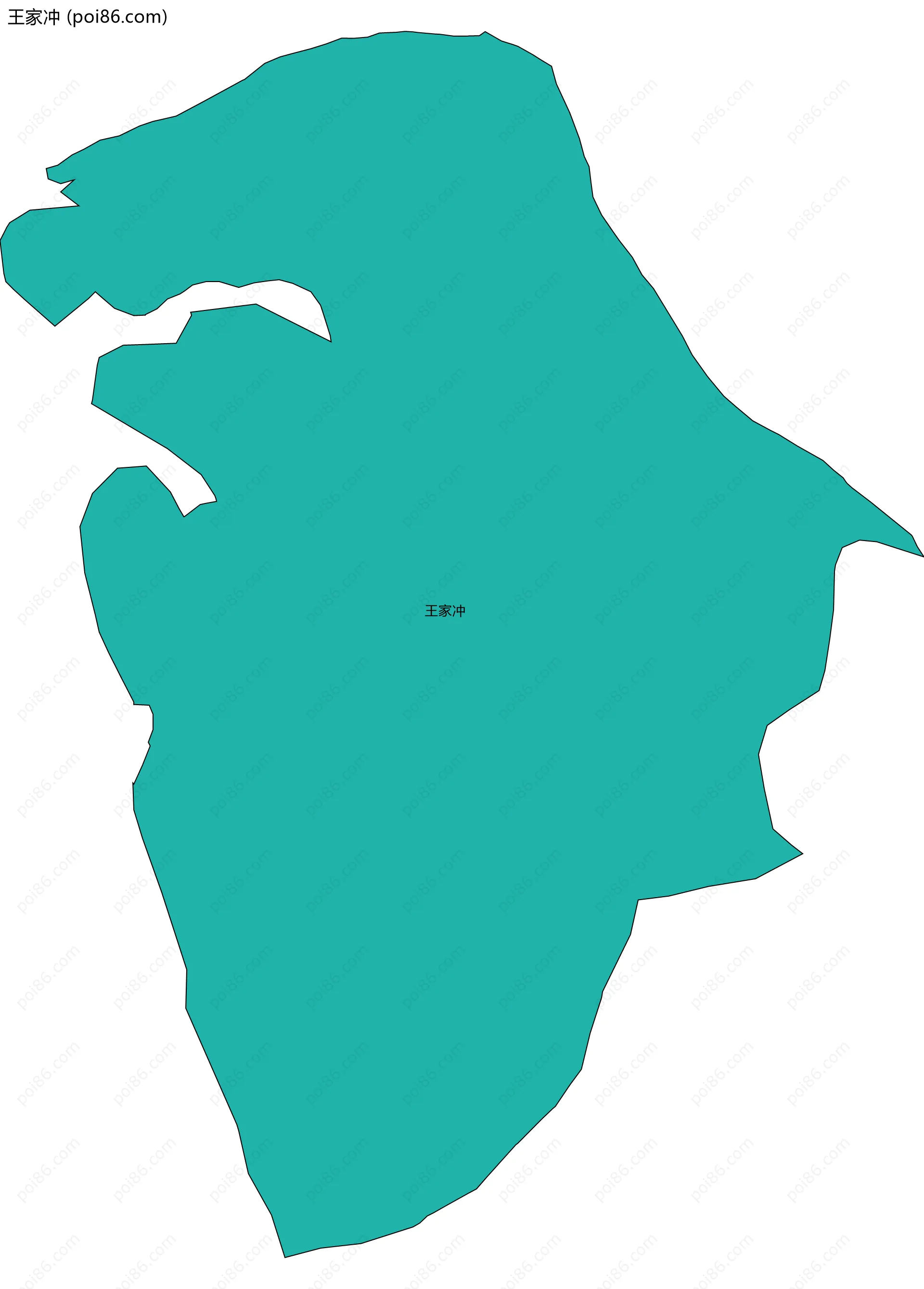 王家冲边界地图