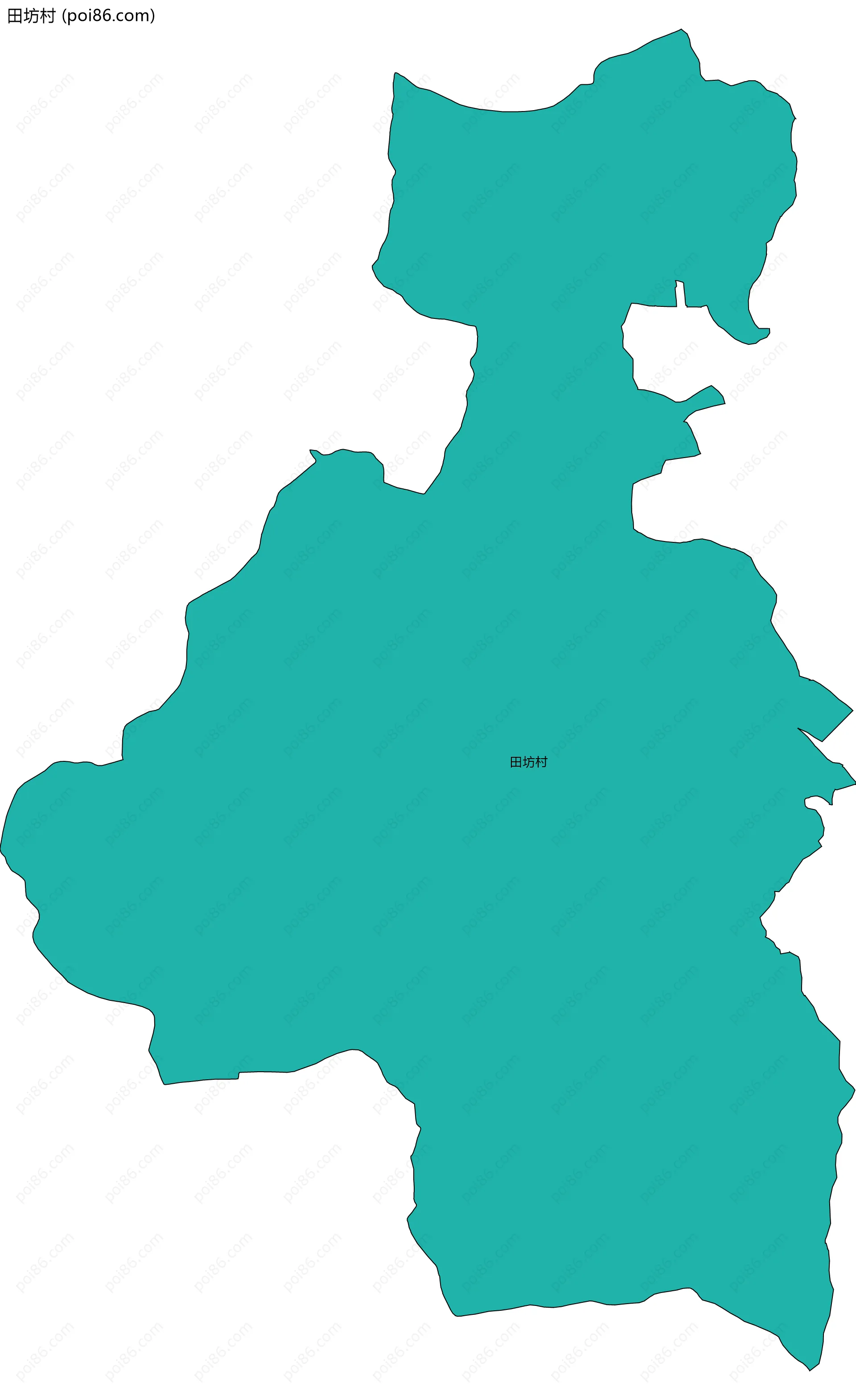 田坊村边界地图