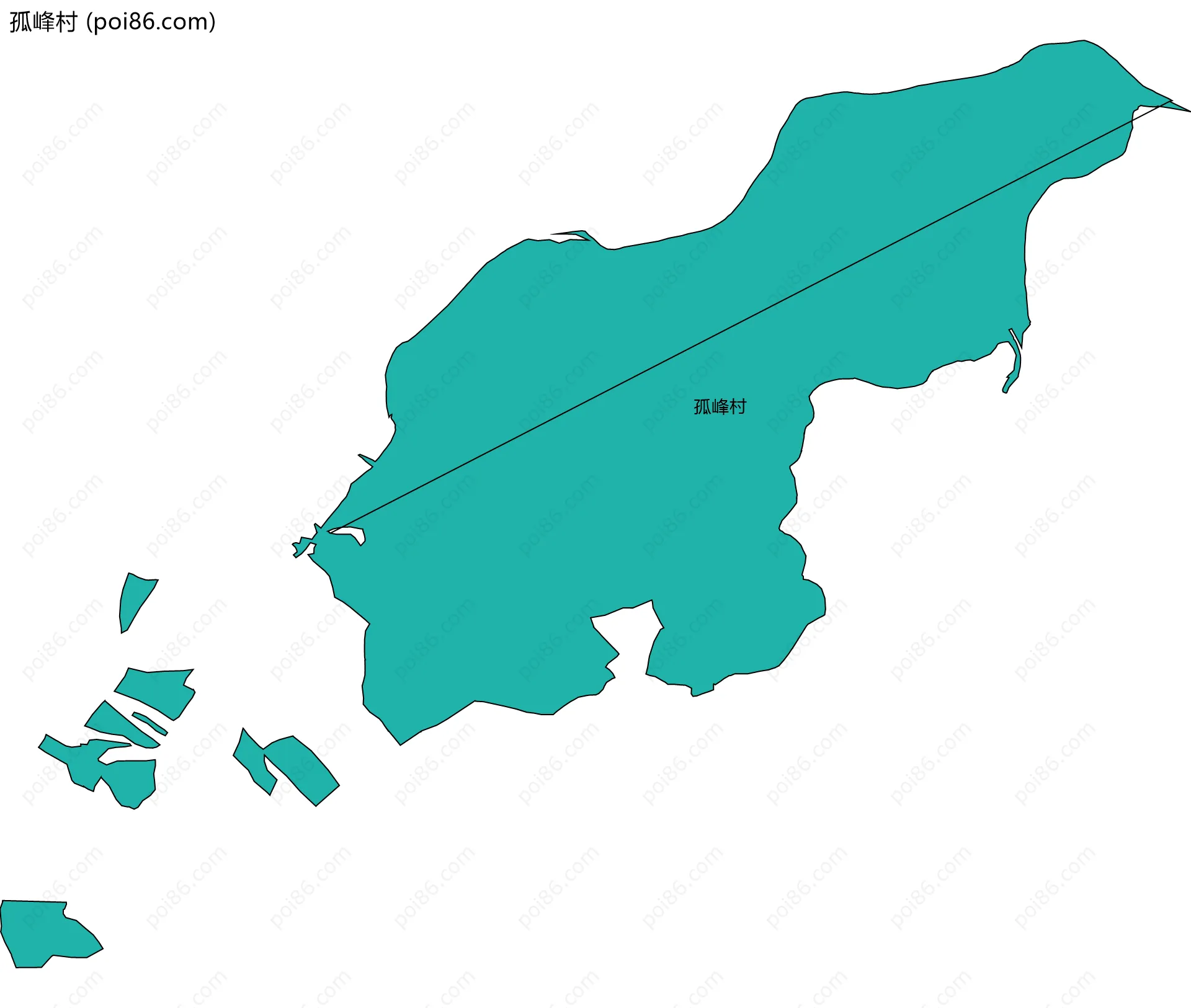 孤峰村边界地图