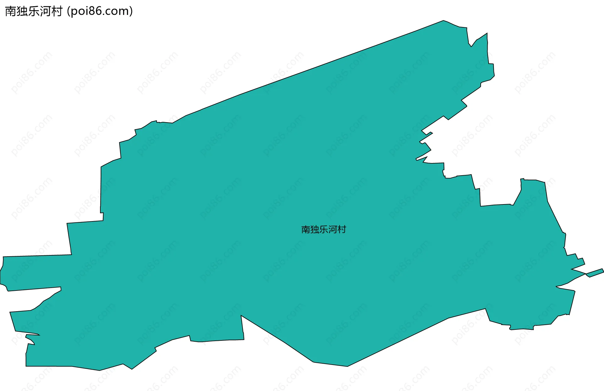 南独乐河村边界地图
