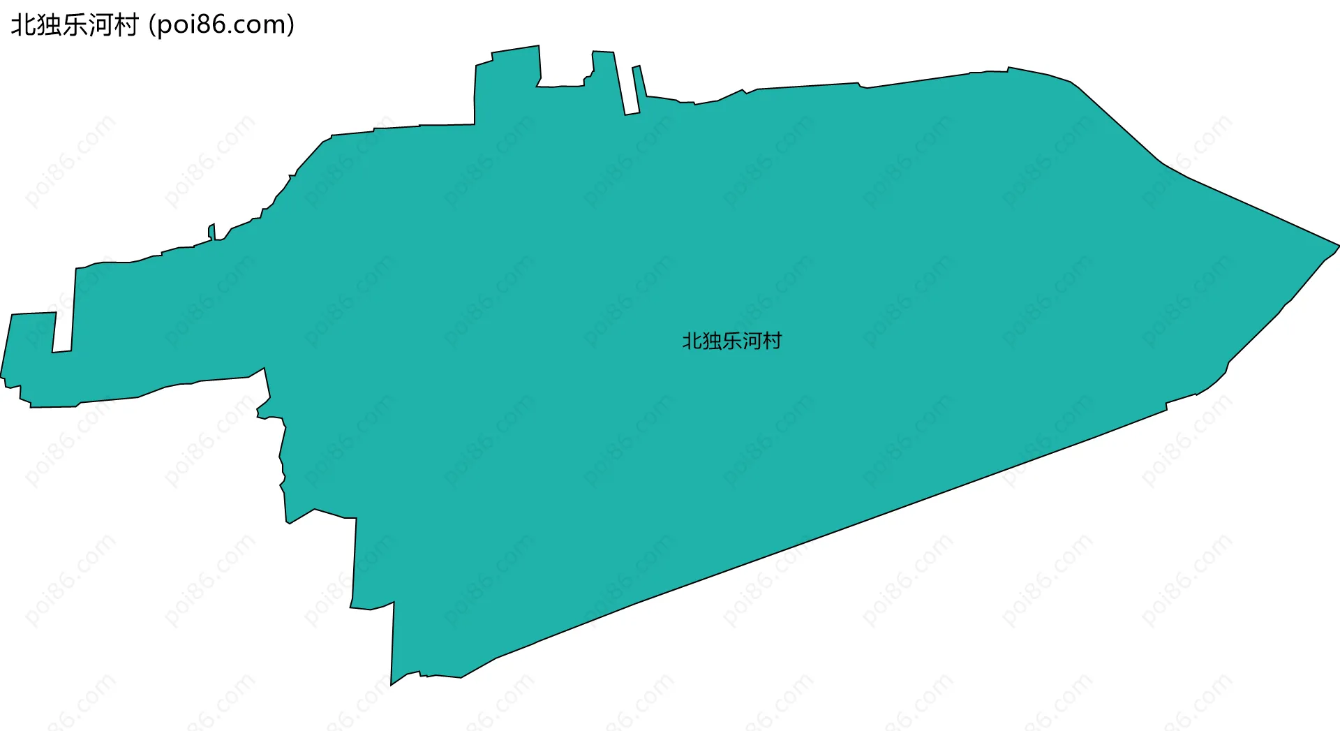 北独乐河村边界地图