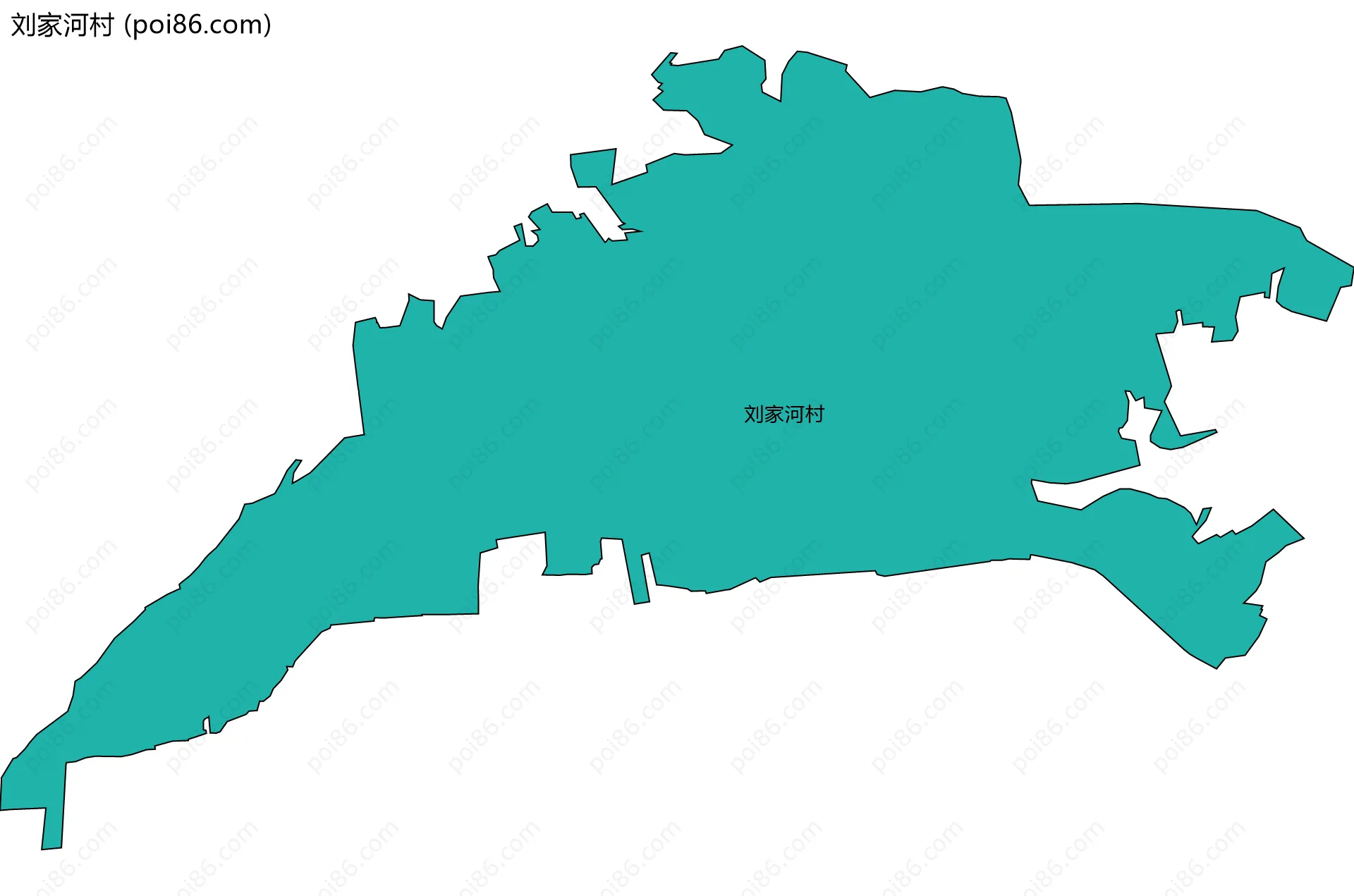 刘家河村边界地图