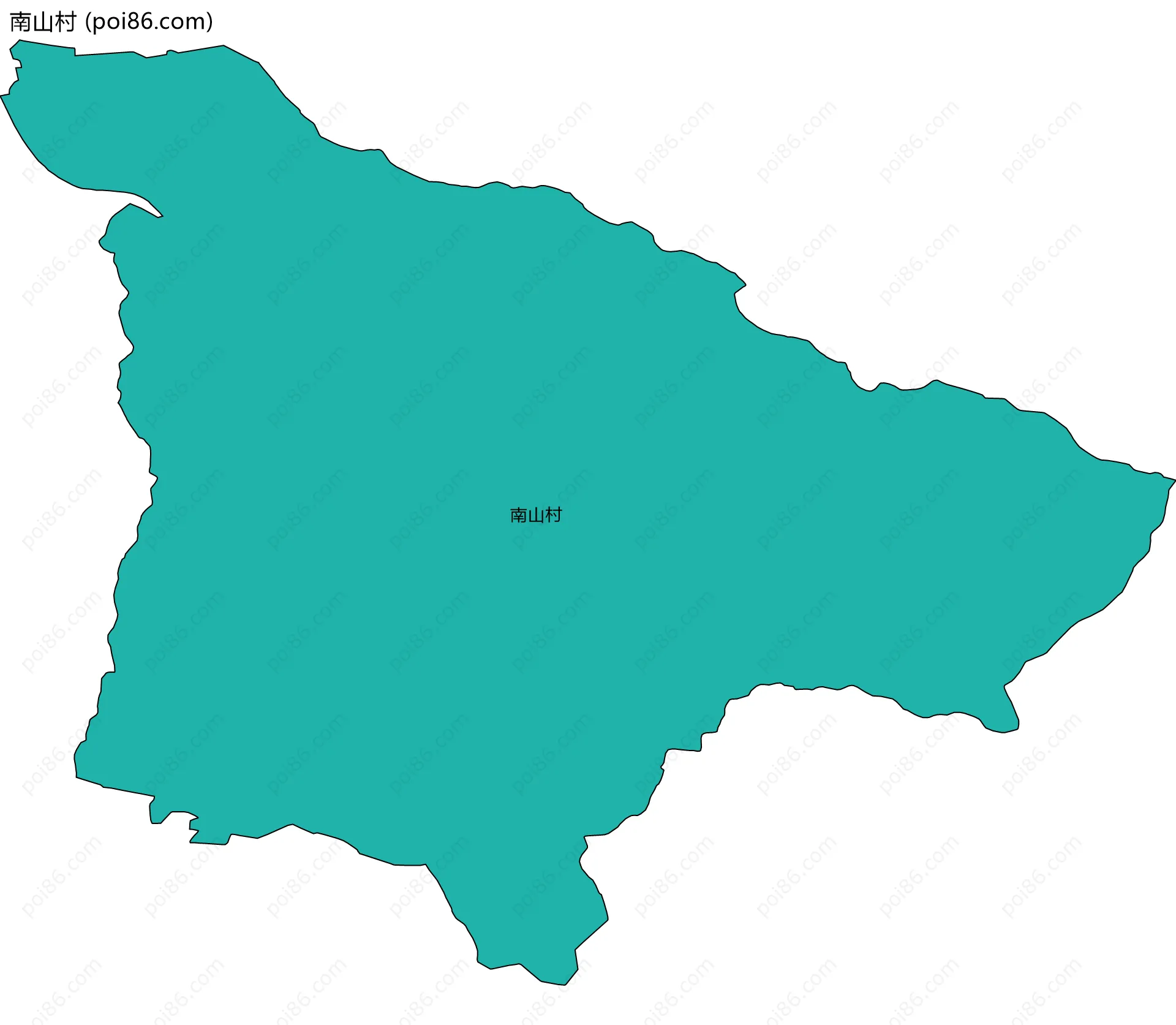 南山村边界地图