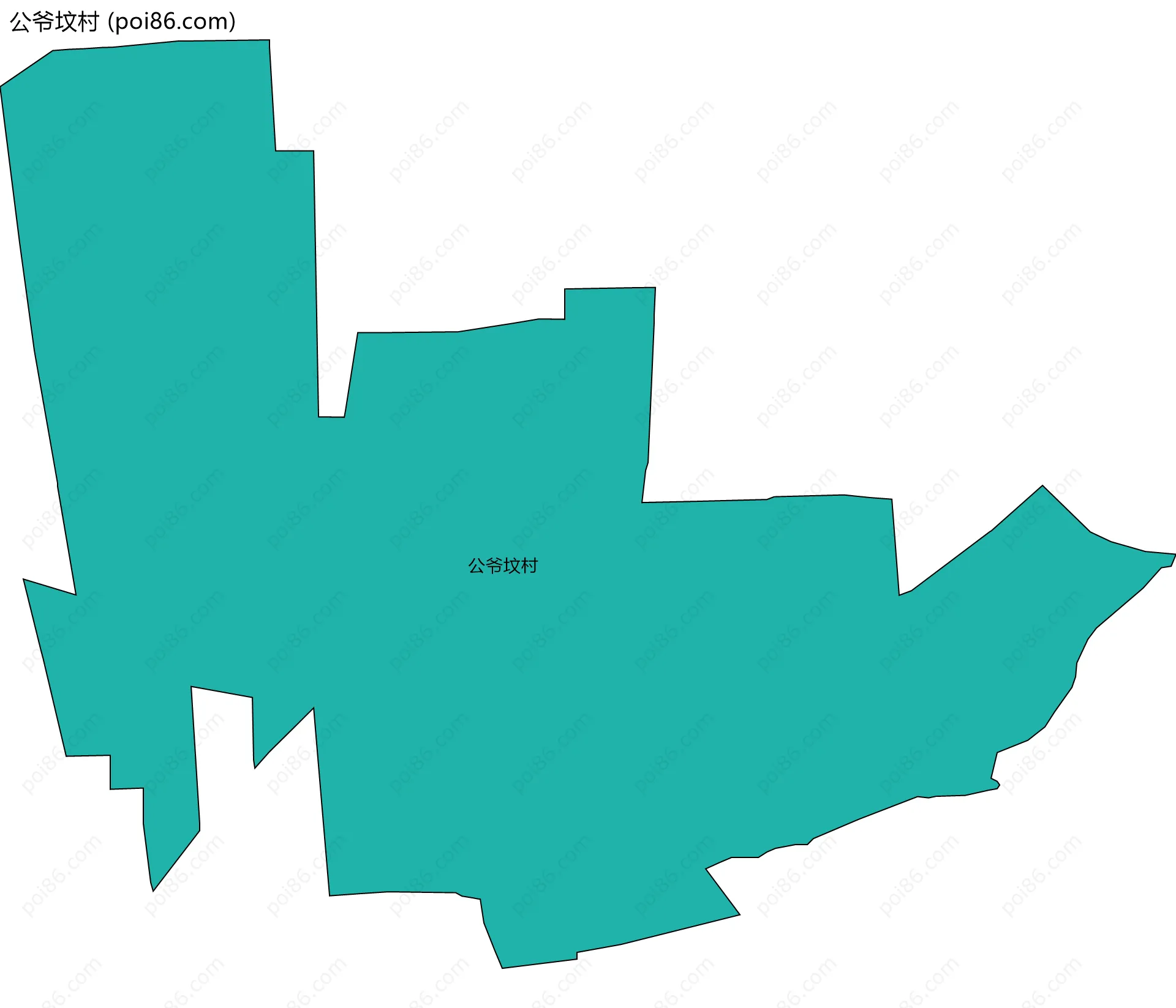 公爷坟村边界地图