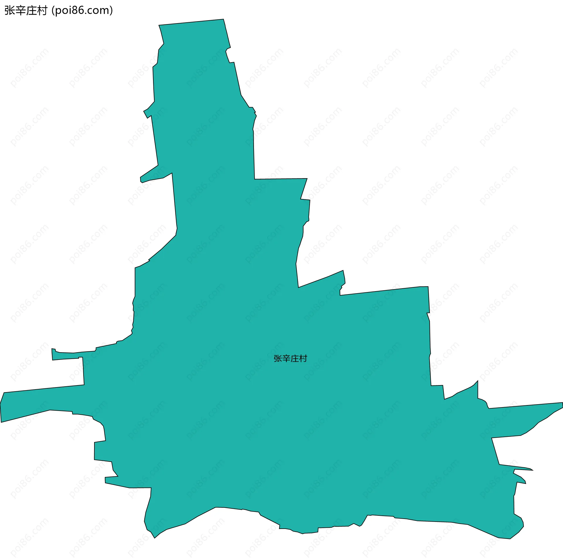 张辛庄村边界地图