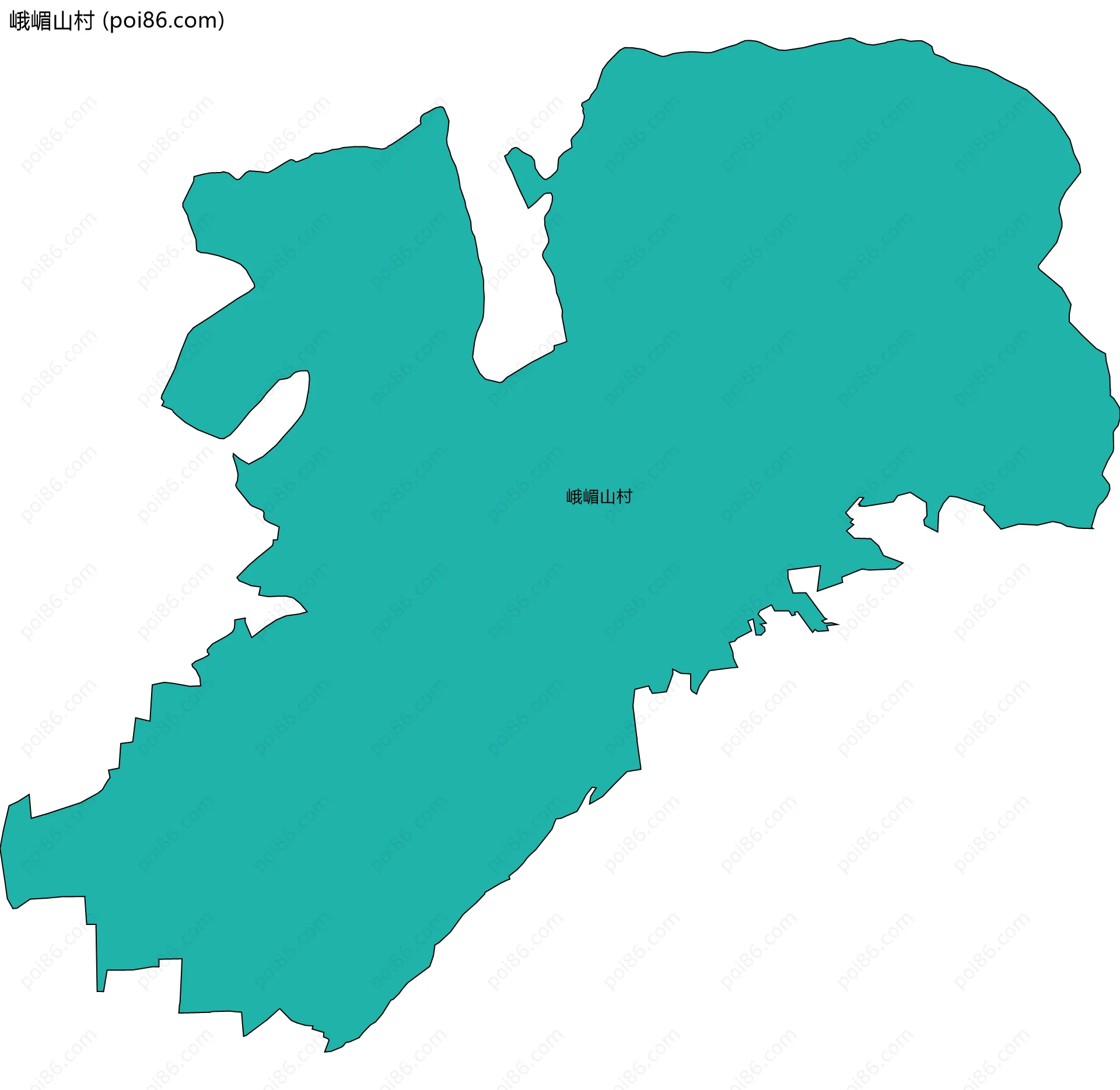 峨嵋山村边界地图