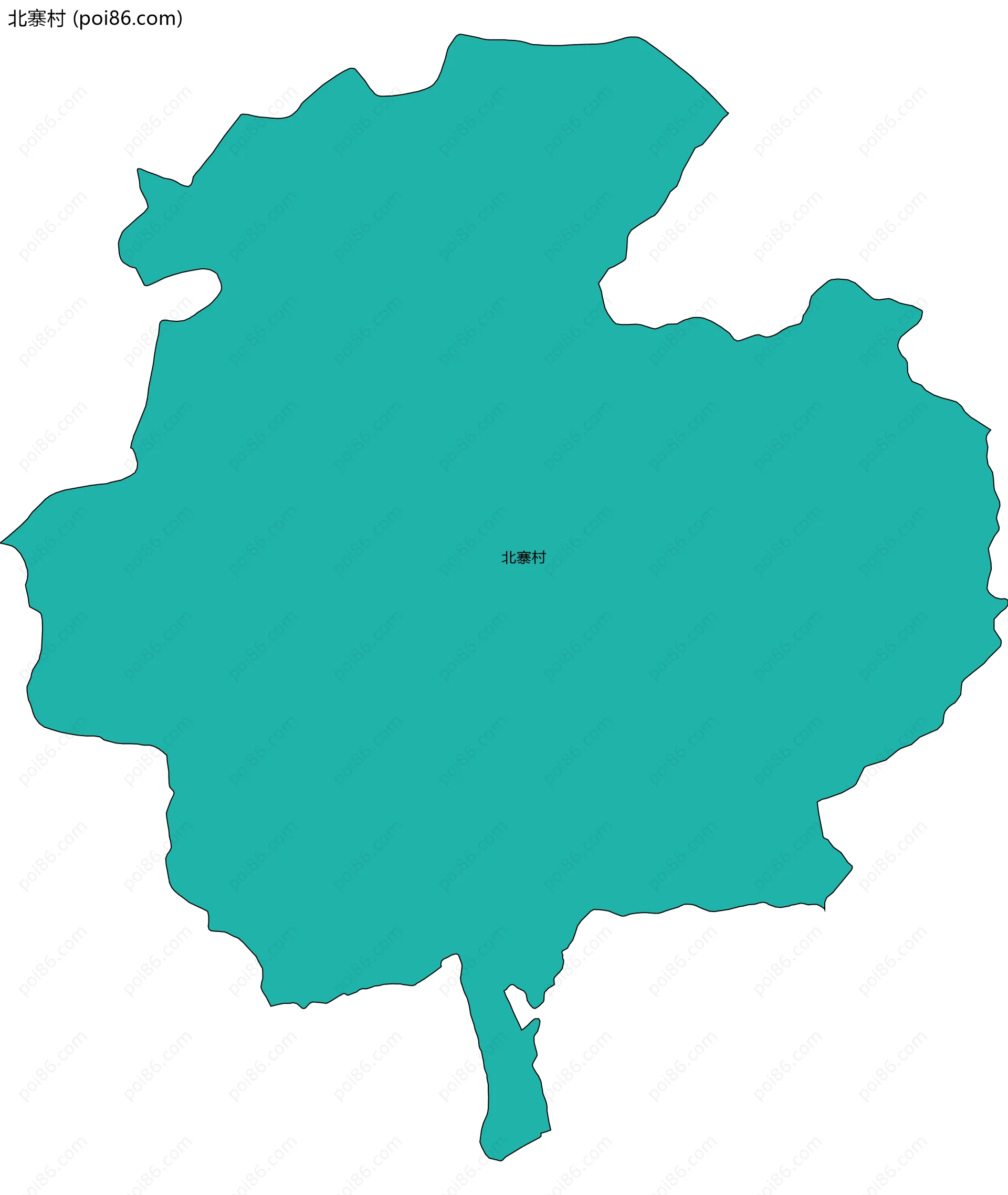 北寨村边界地图