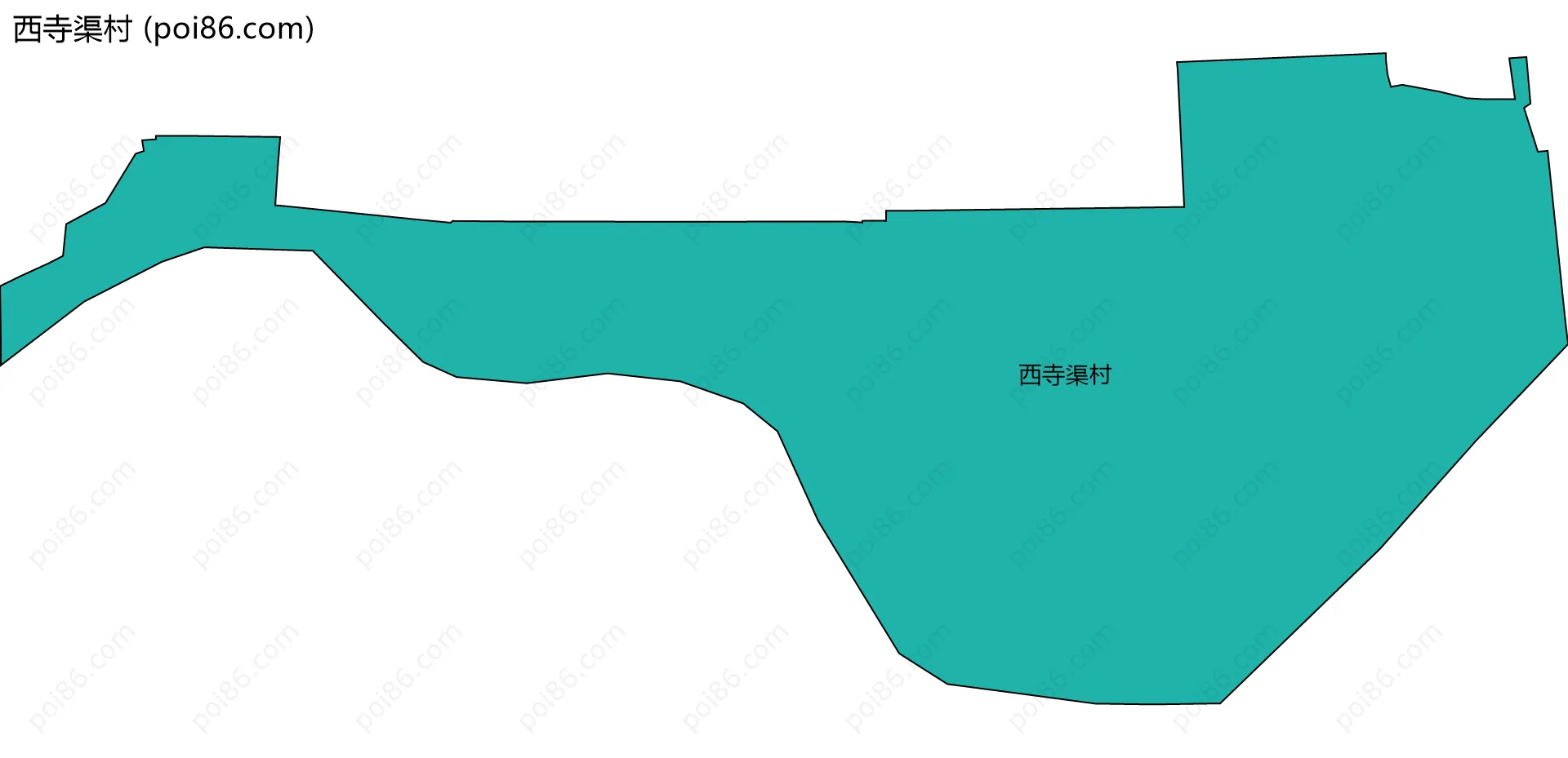 西寺渠村边界地图