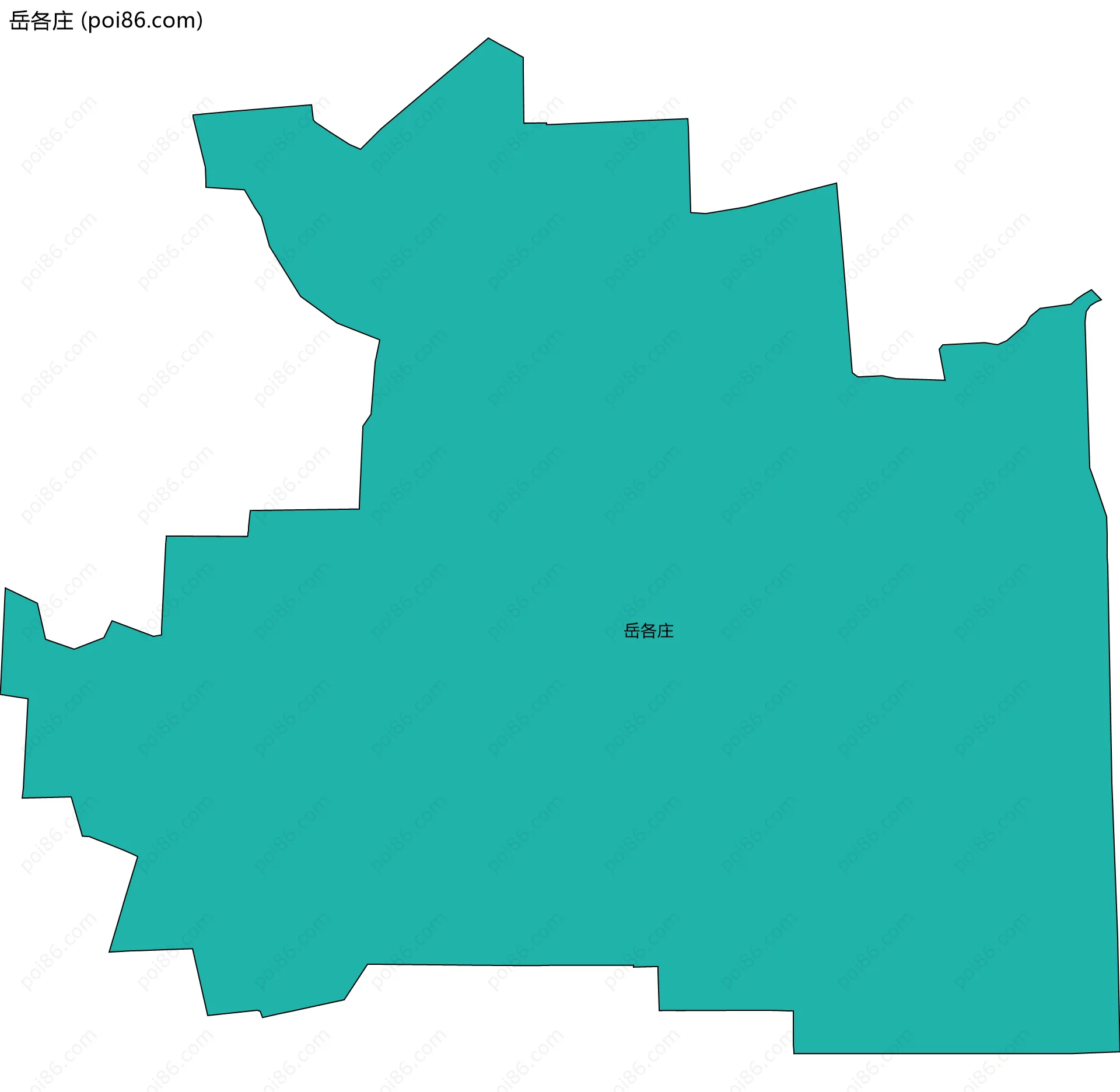 岳各庄边界地图