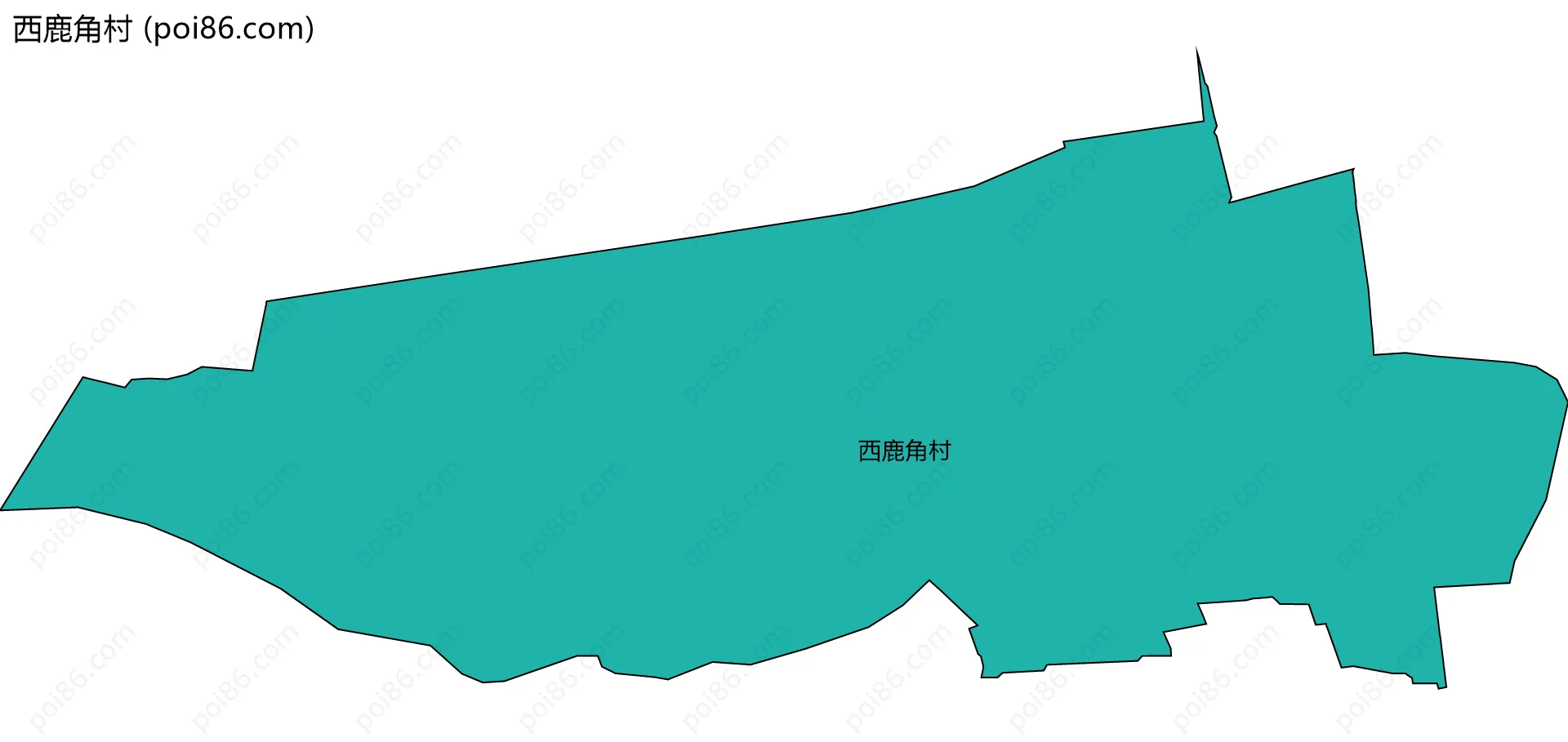 西鹿角村边界地图