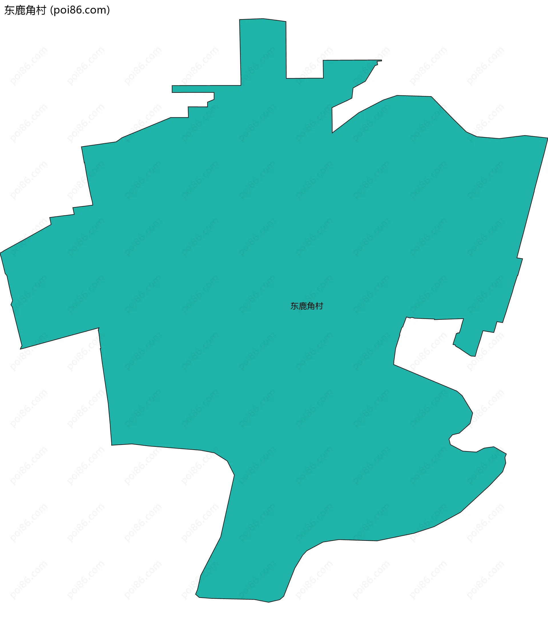 东鹿角村边界地图