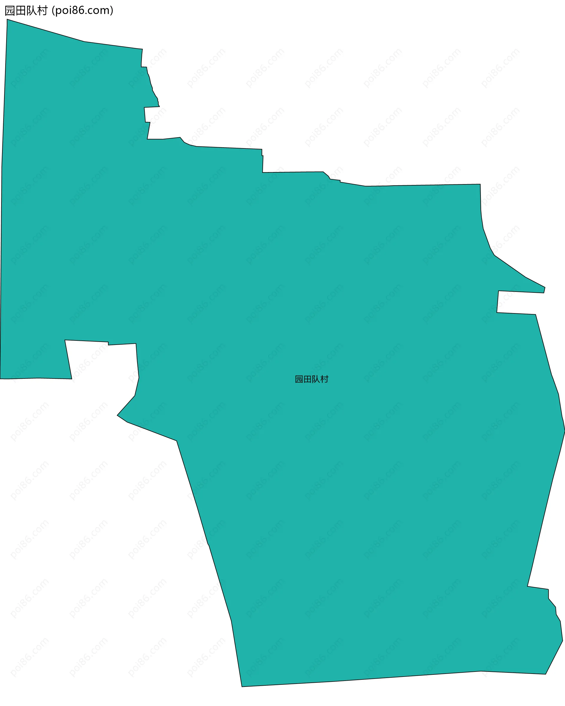 园田队村边界地图