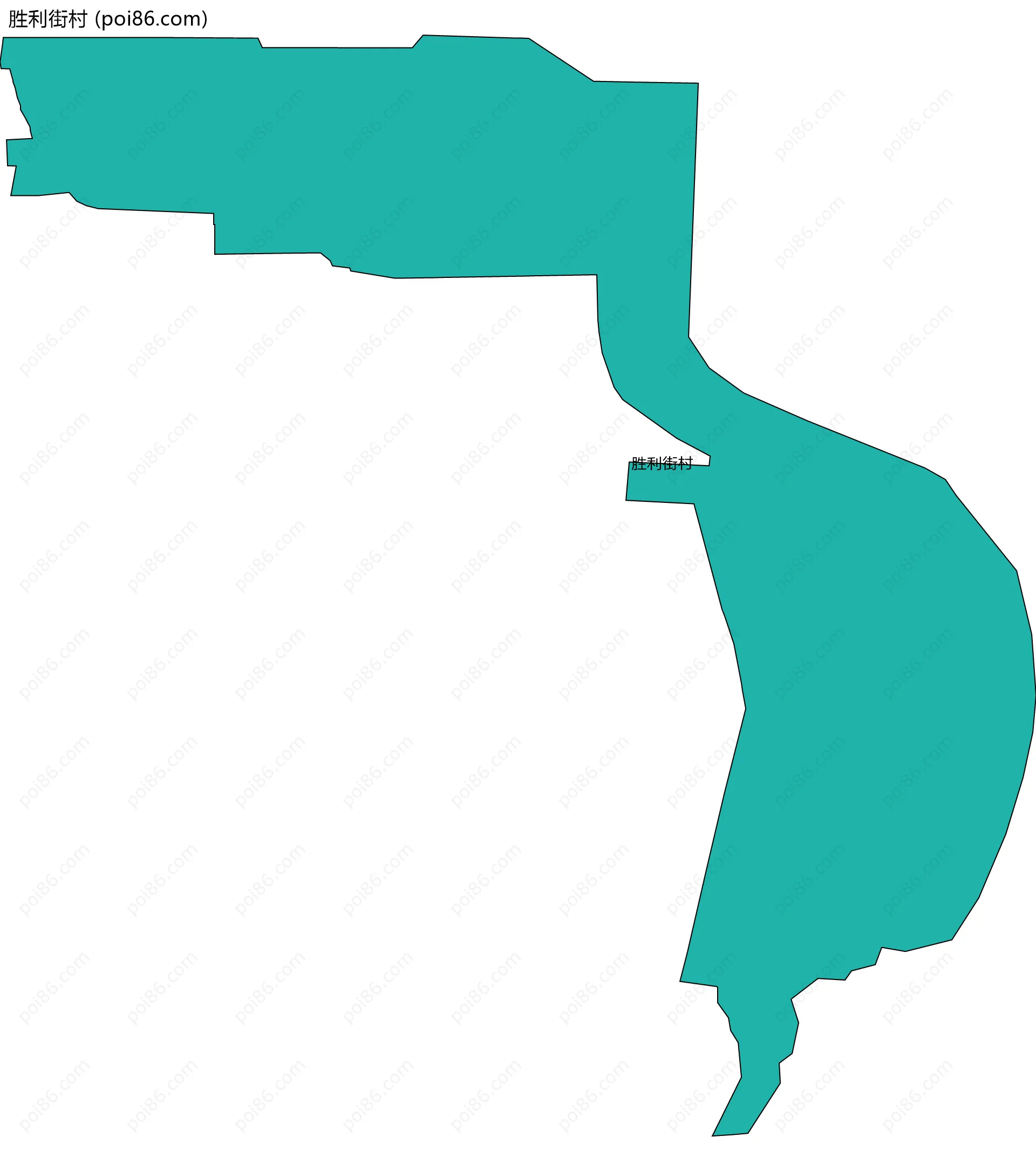 胜利街村边界地图