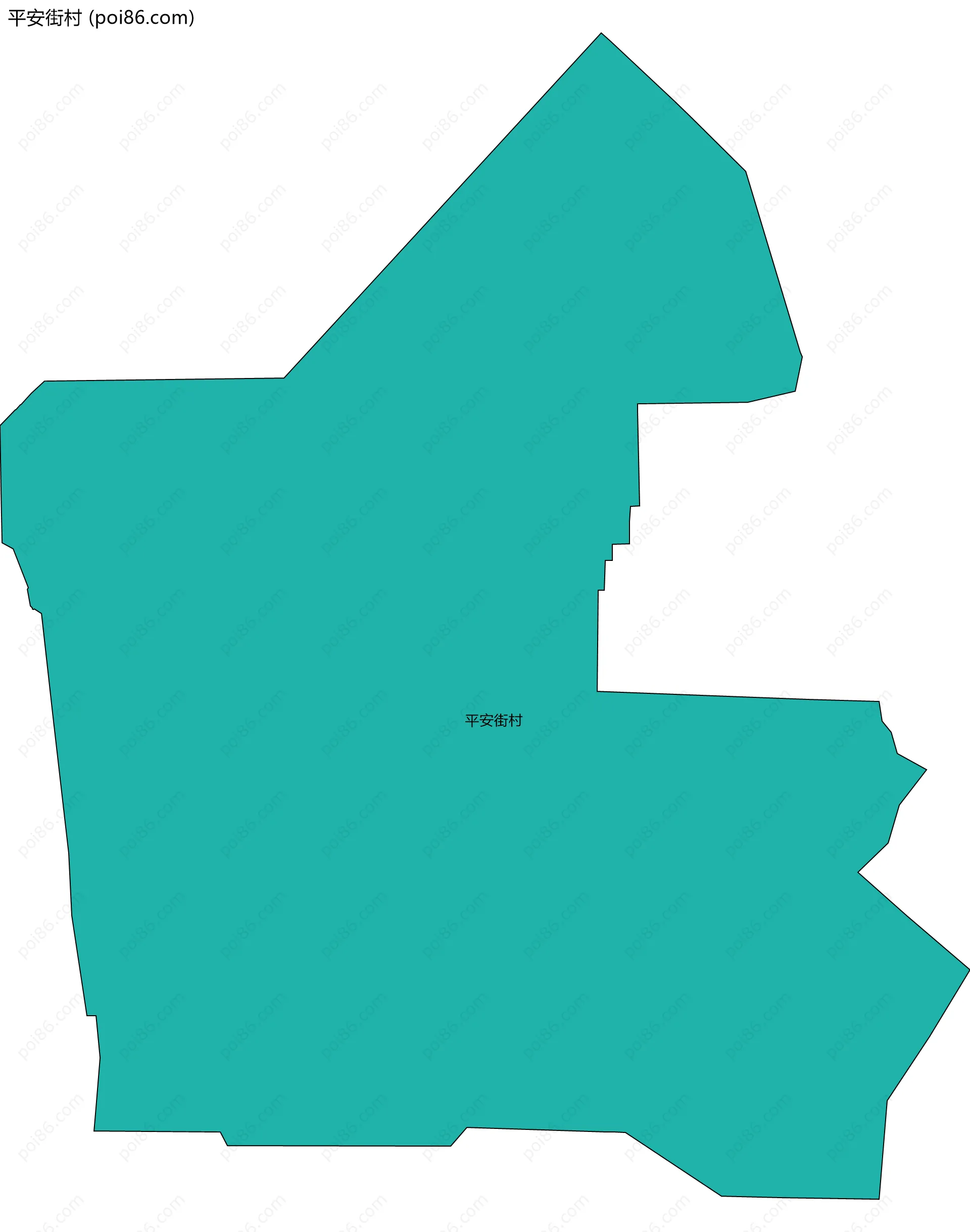 平安街村边界地图