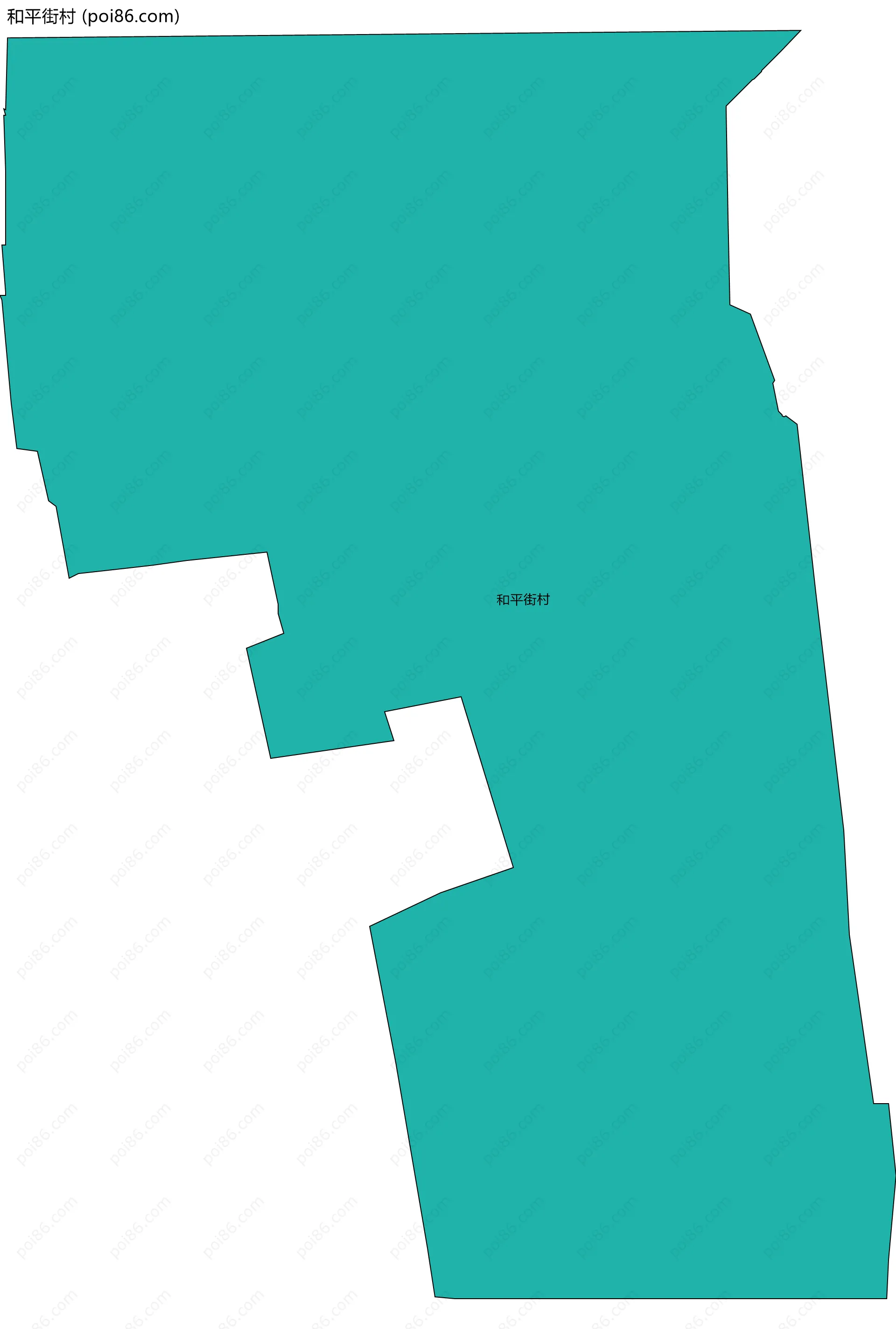 和平街村边界地图
