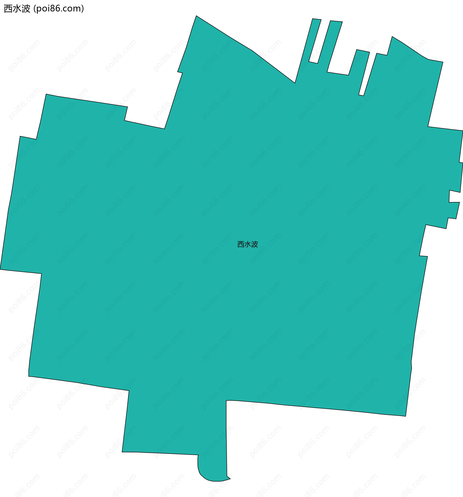 西水波边界地图