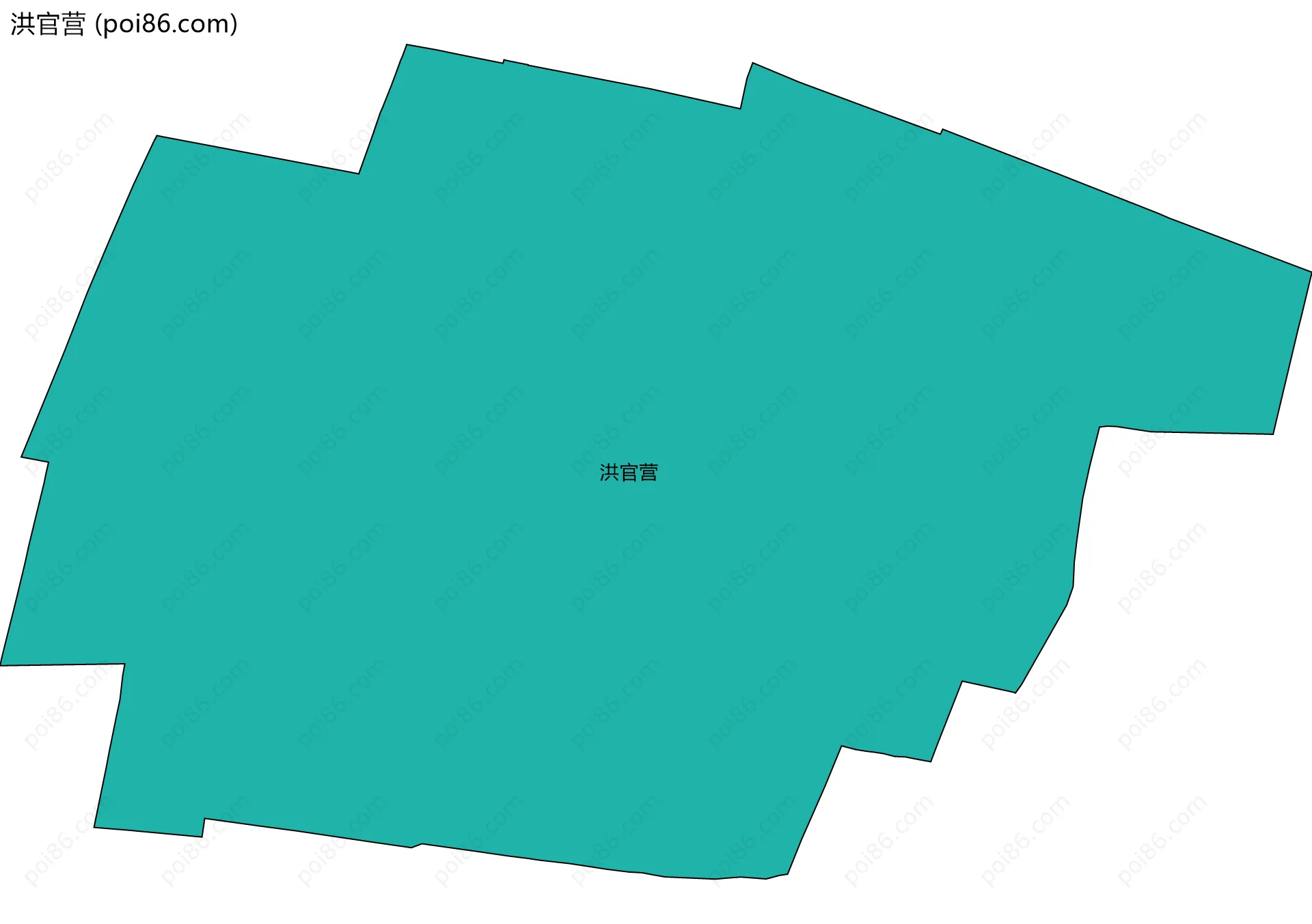 洪官营边界地图