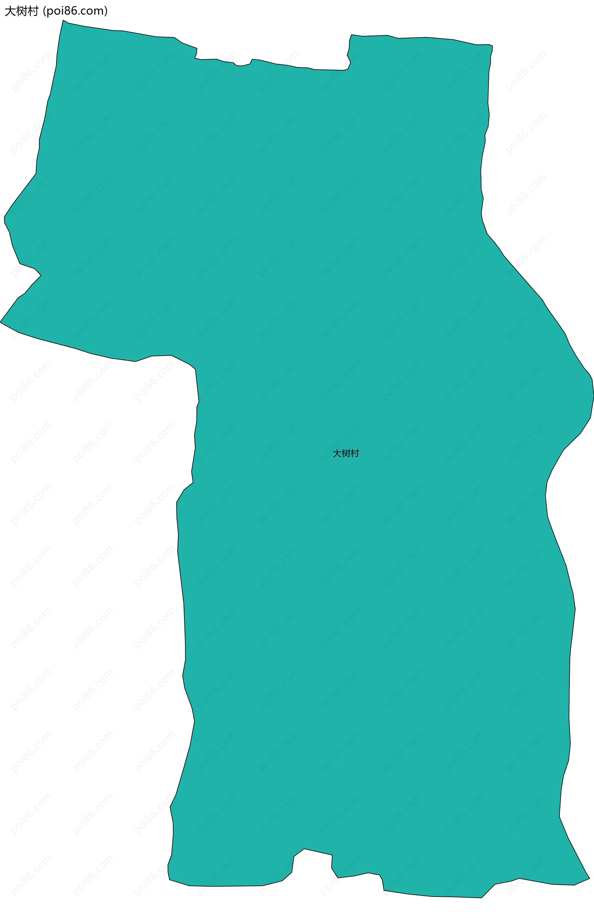 大树村边界地图