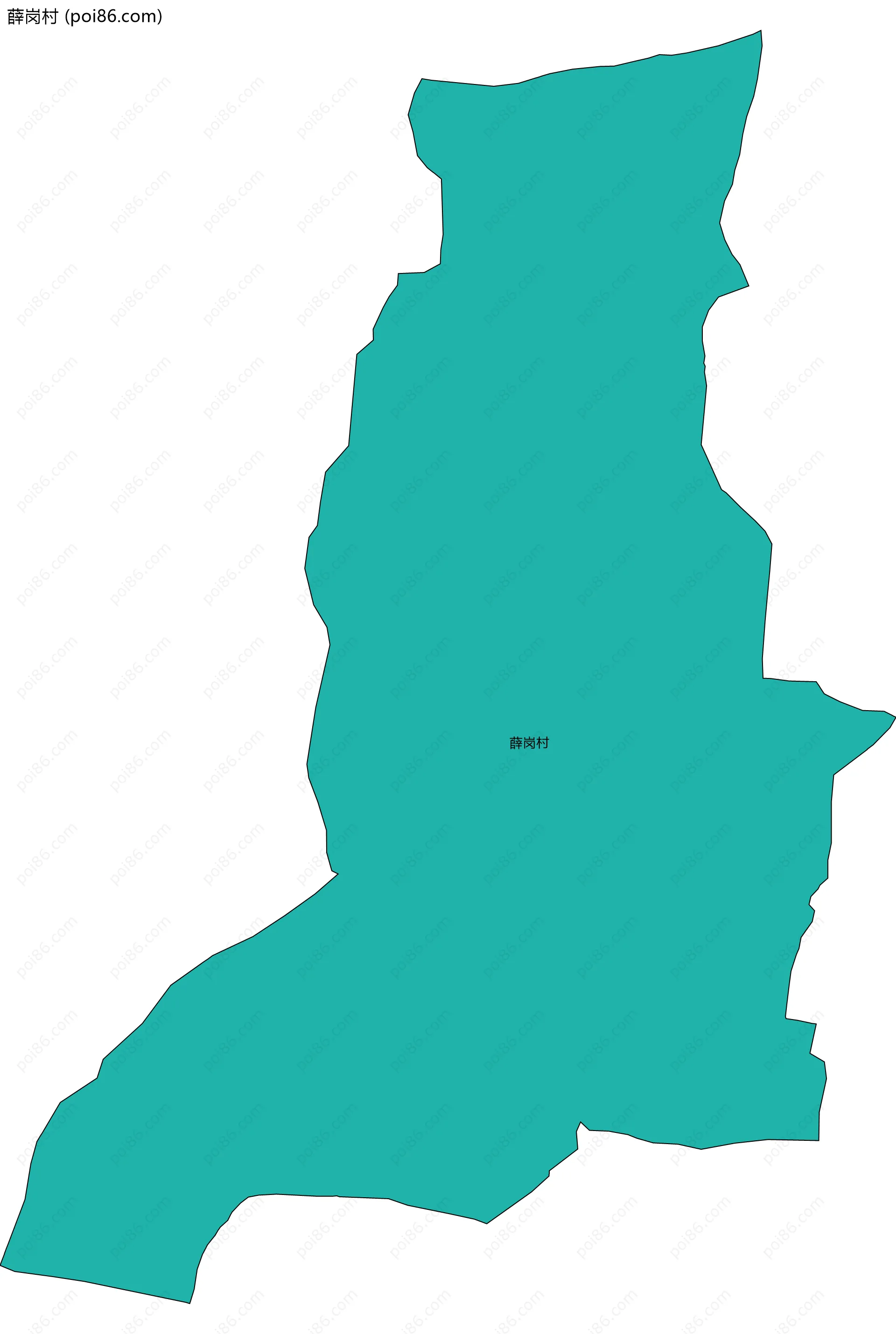 薛岗村边界地图