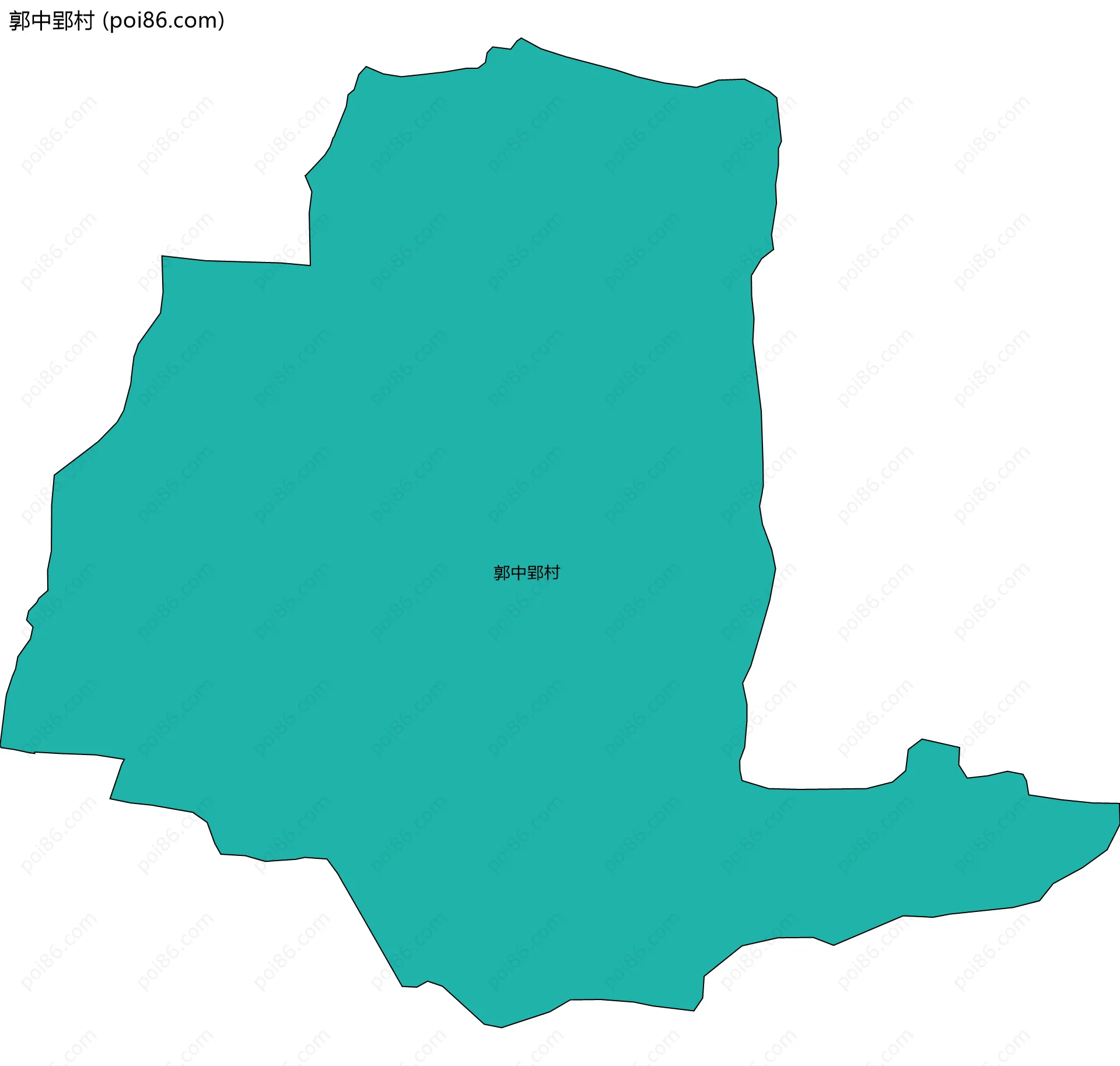 郭中郢村边界地图