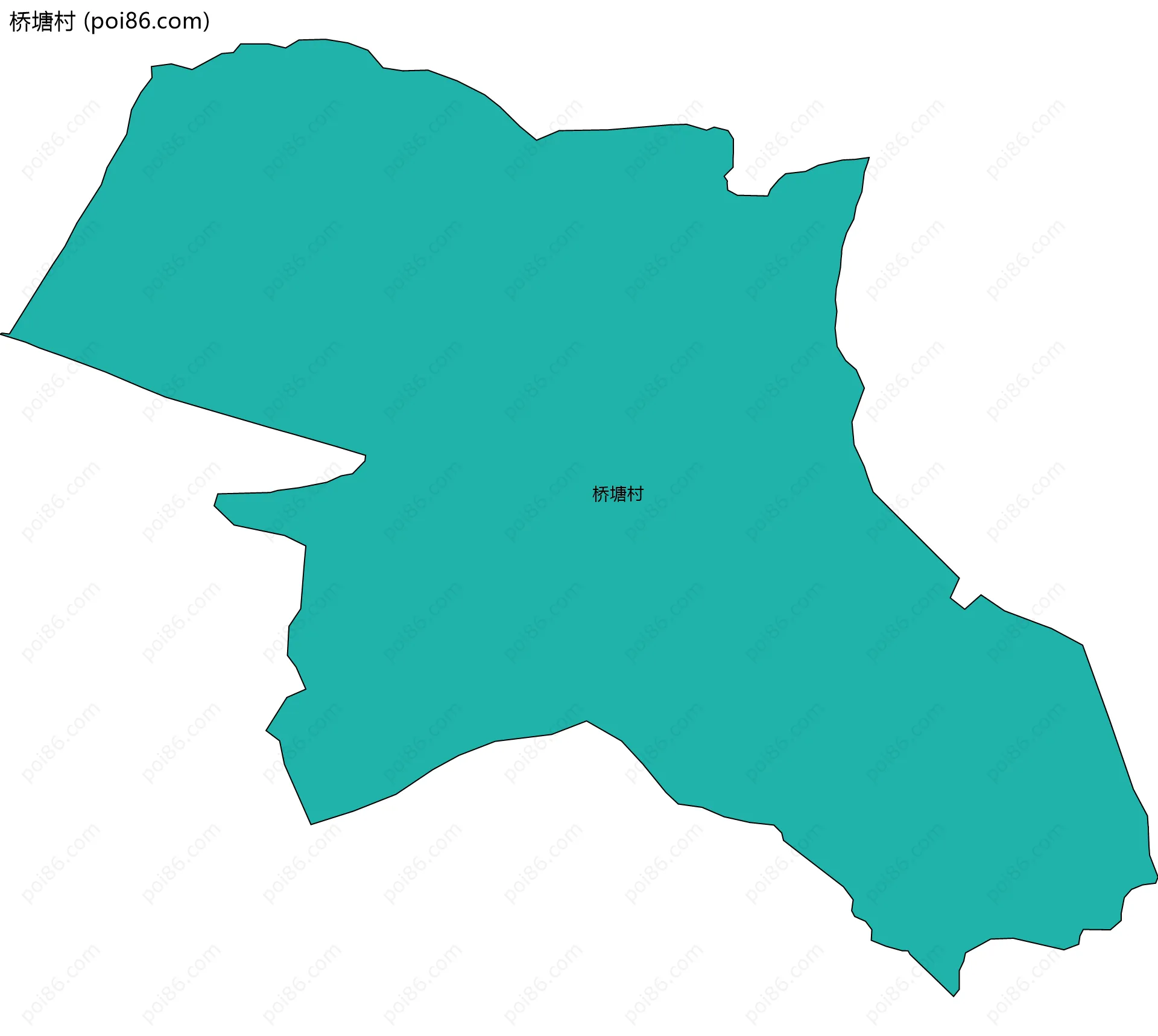 桥塘村边界地图