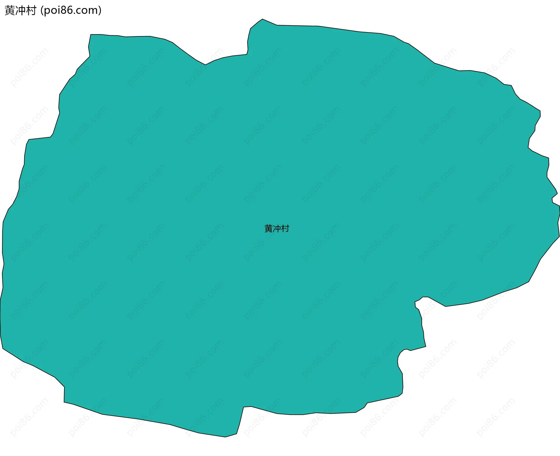 黄冲村边界地图