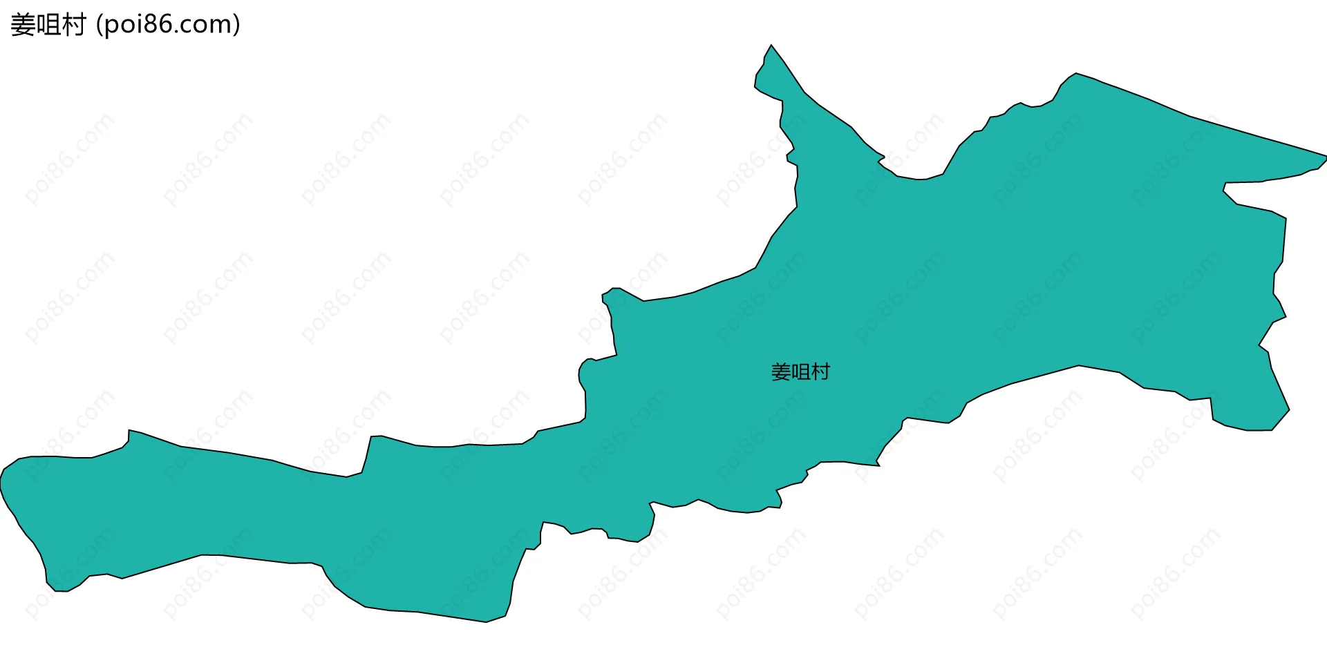 姜咀村边界地图