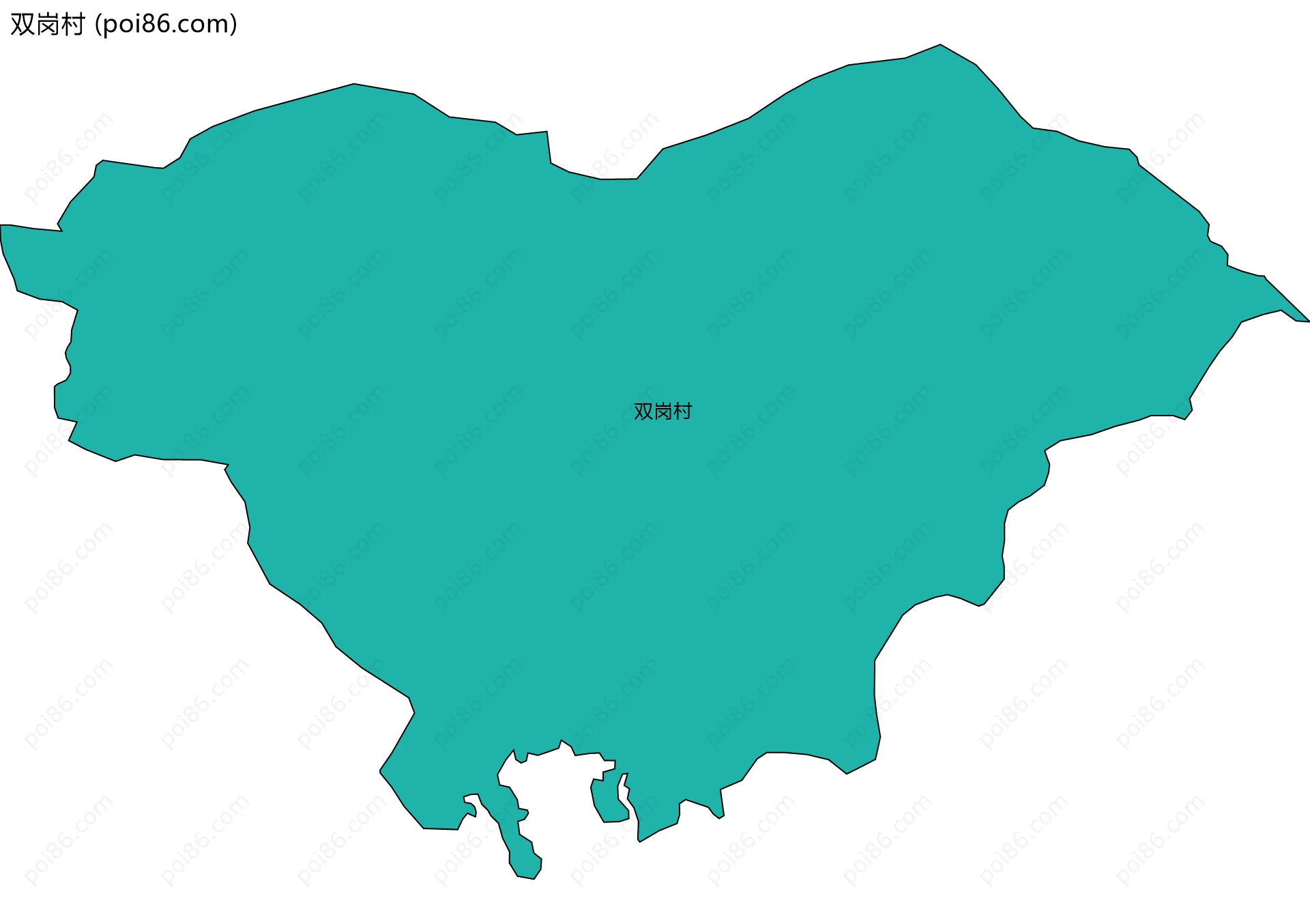 双岗村边界地图