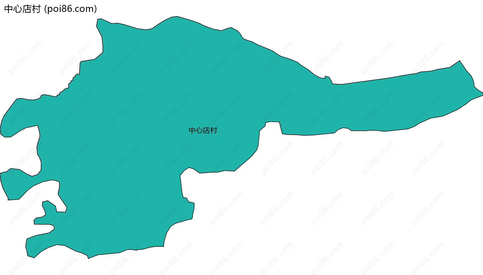 中心店村边界地图
