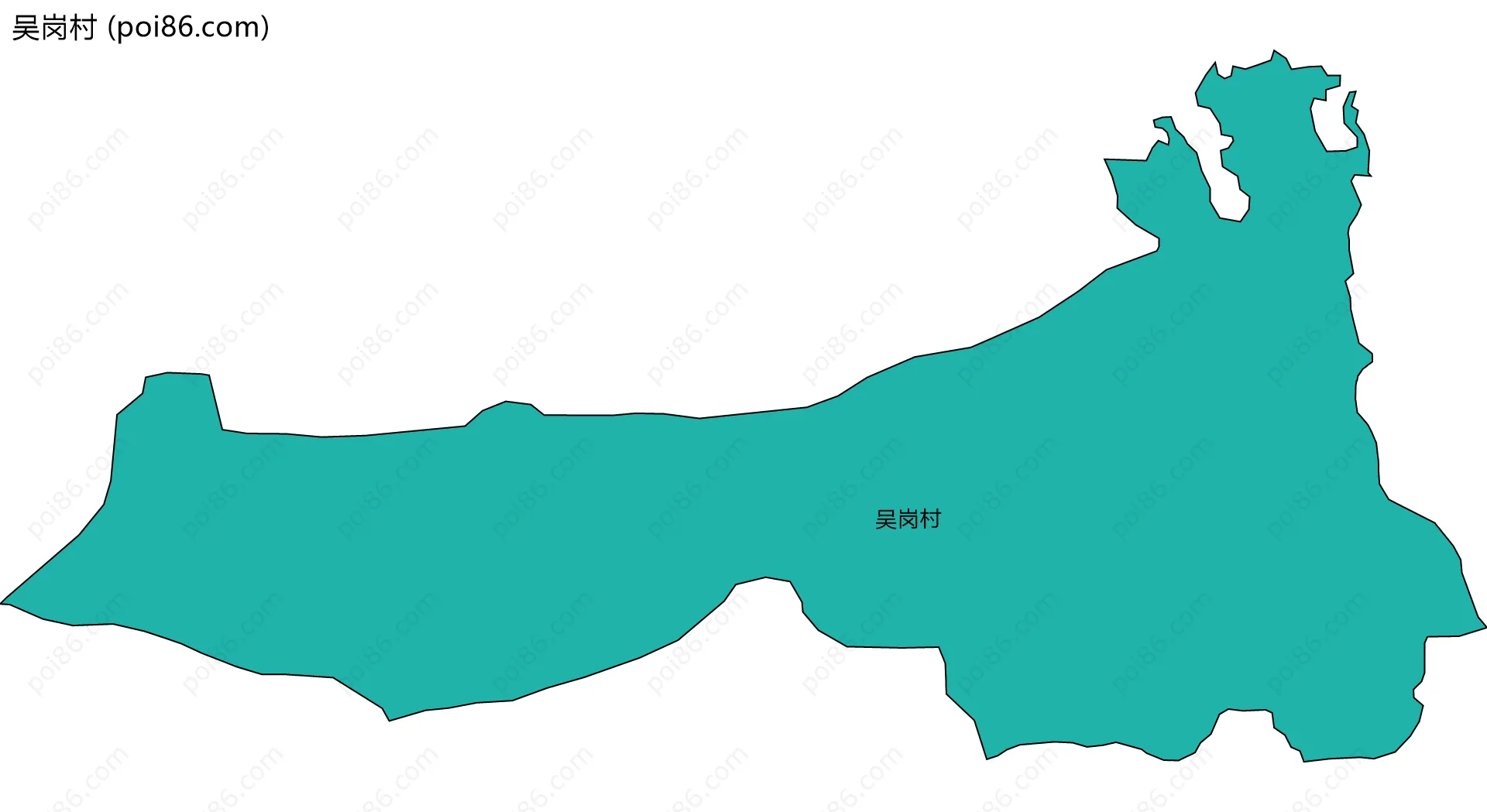吴岗村边界地图
