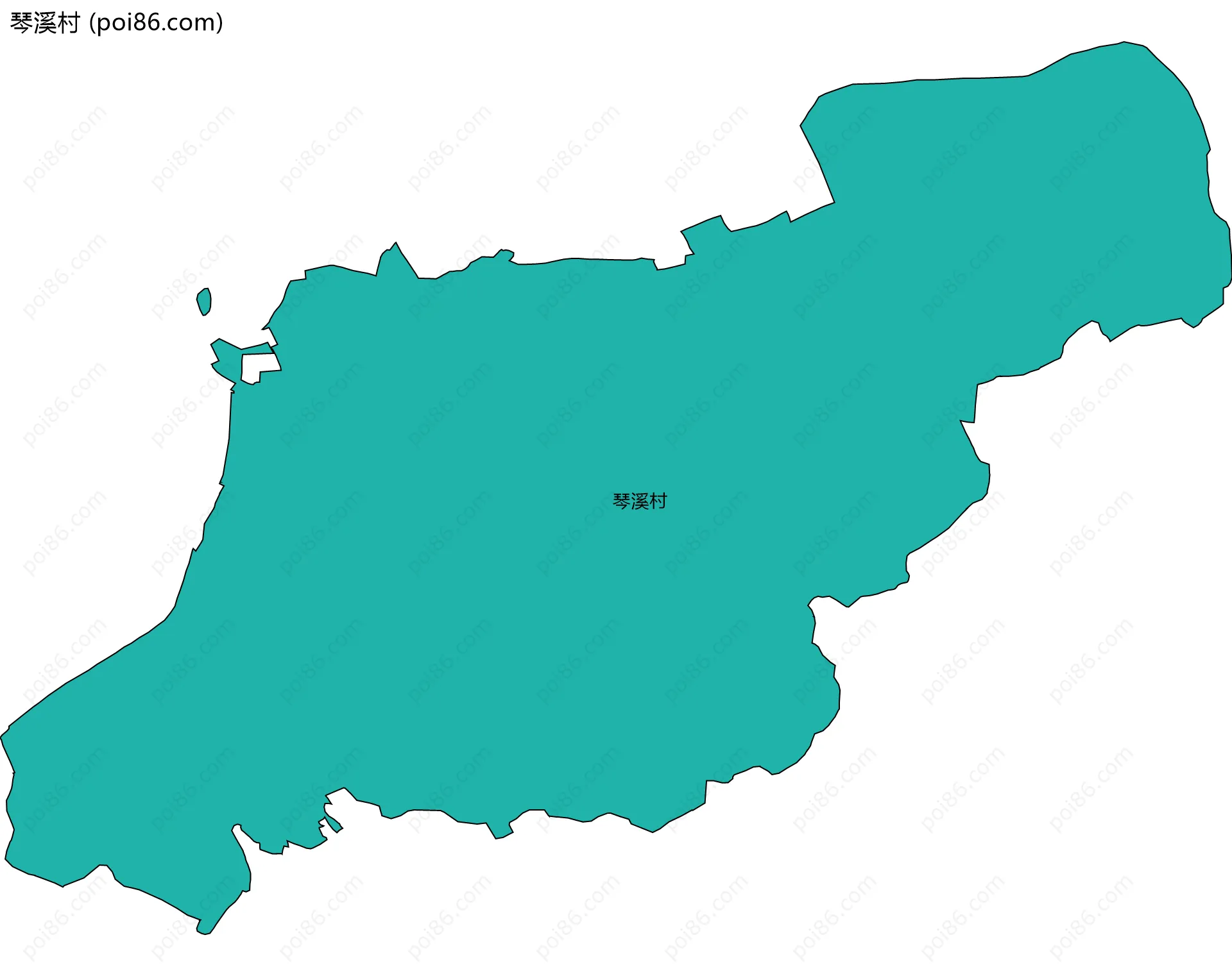 琴溪村边界地图