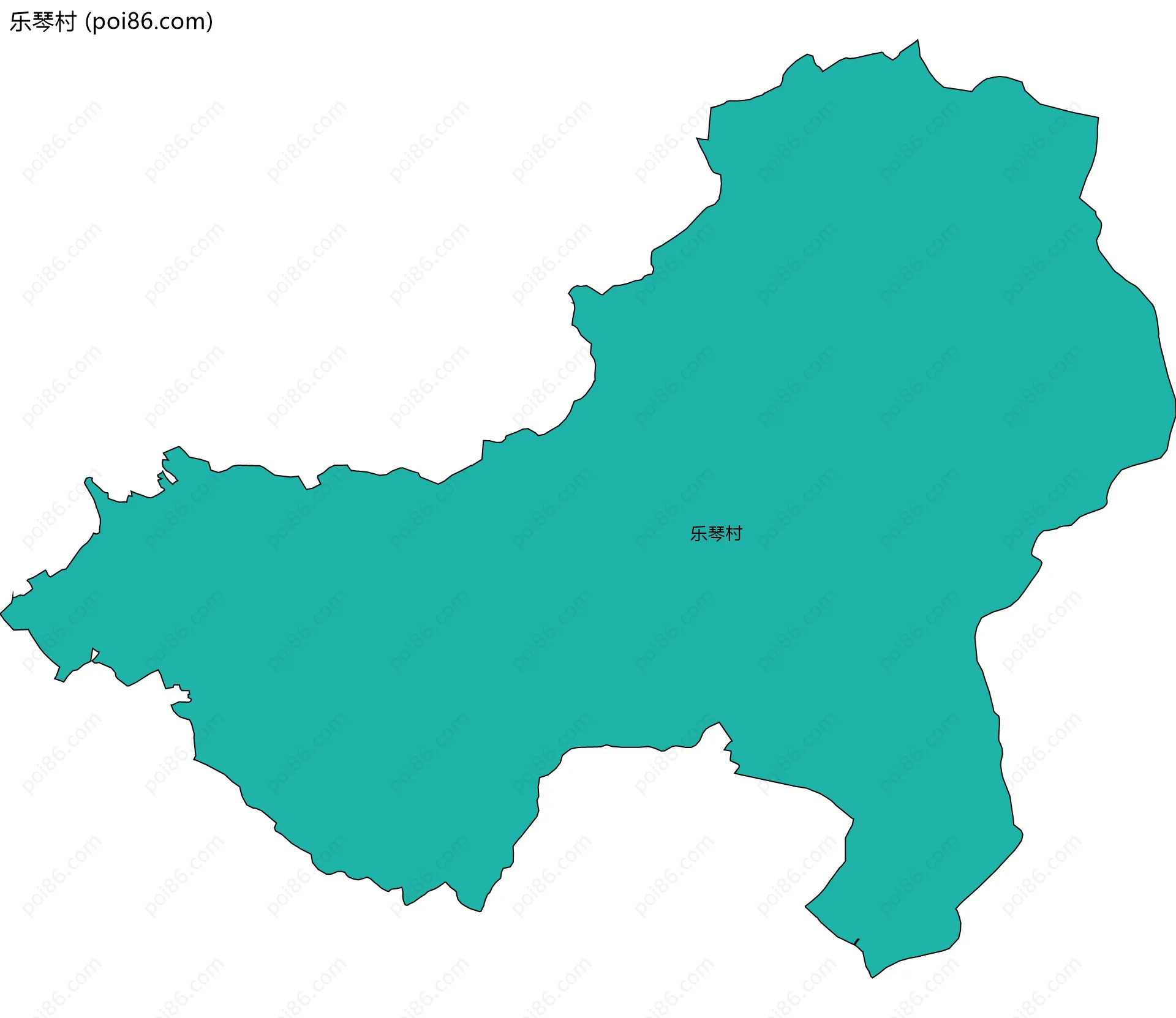 乐琴村边界地图