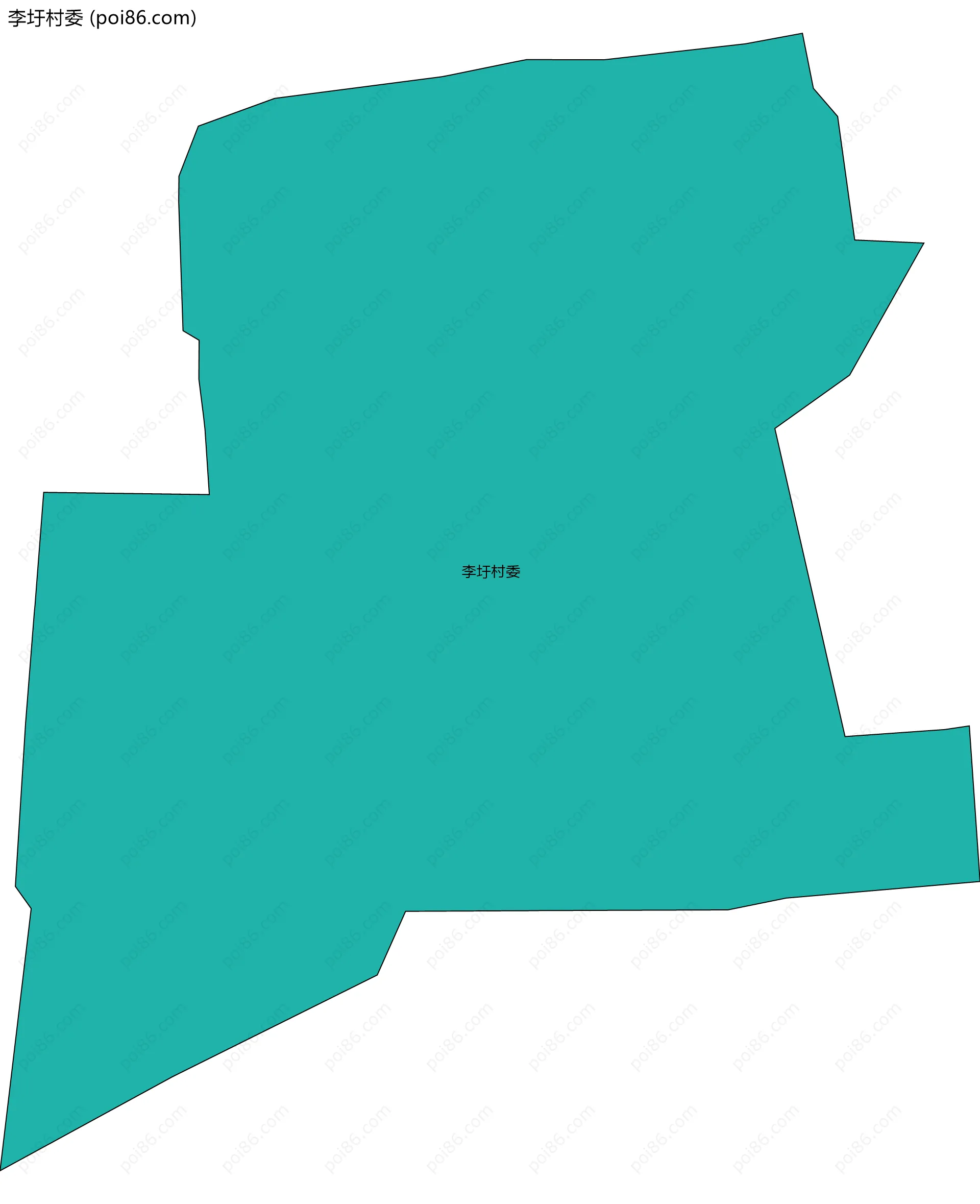 李圩村委边界地图