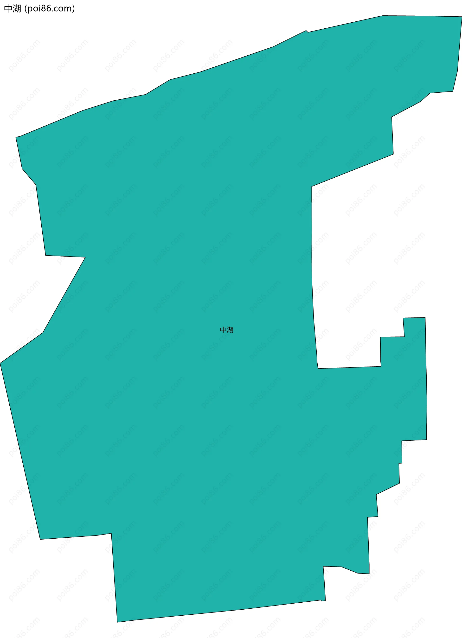 中湖边界地图