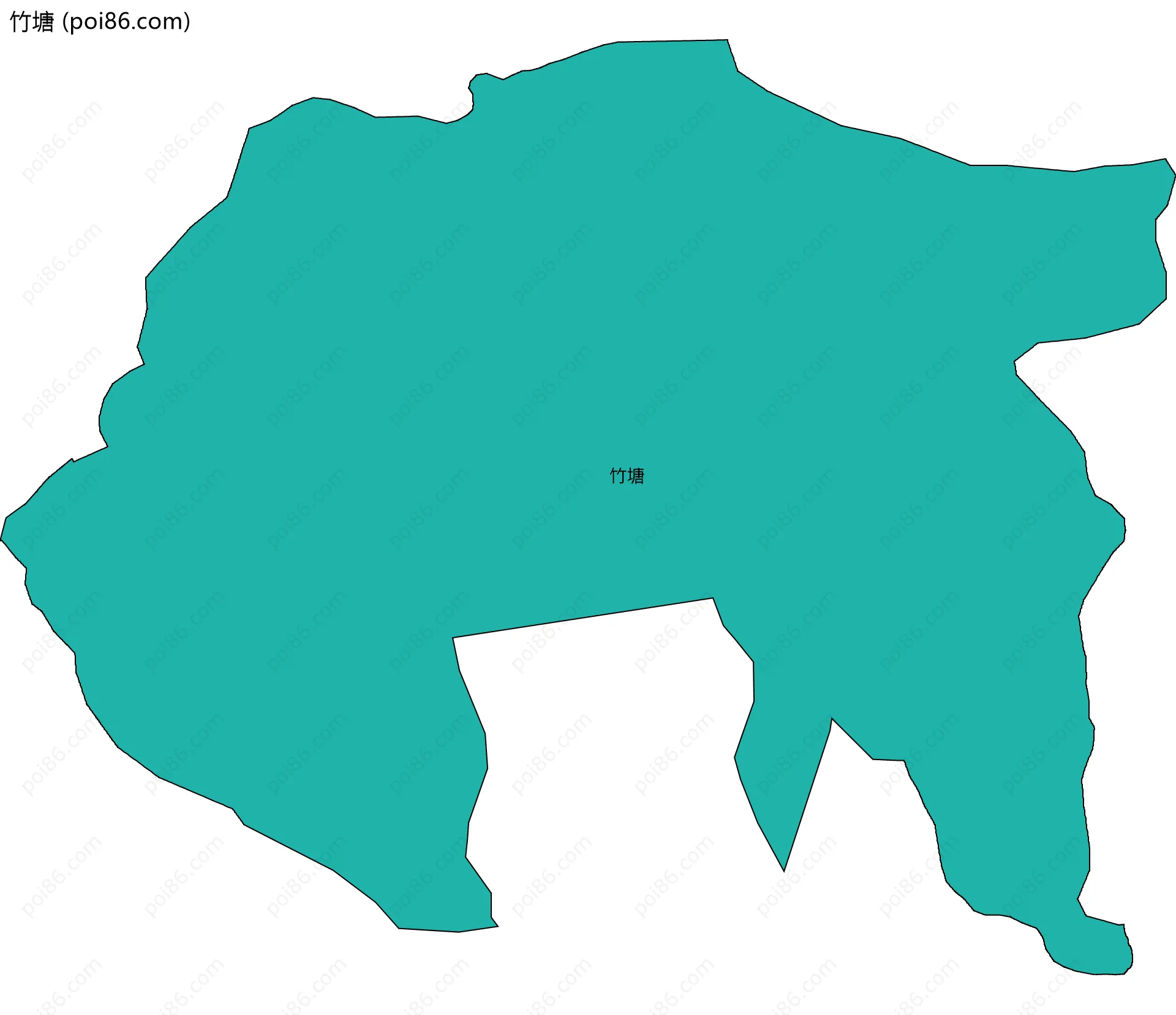 竹塘边界地图
