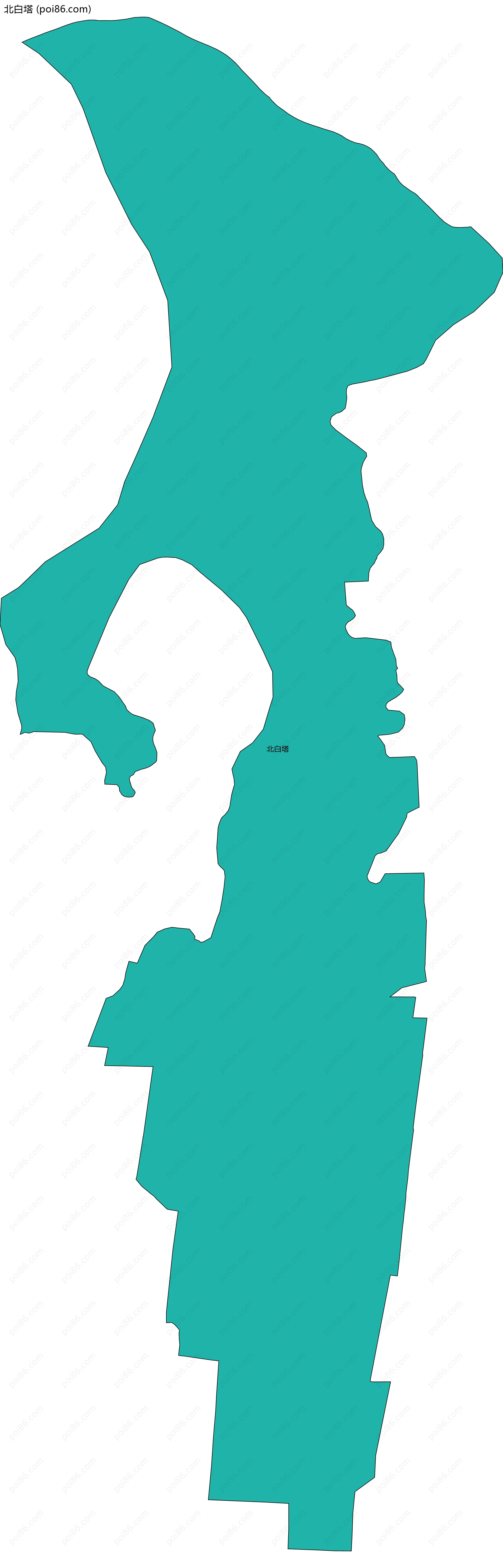 北白塔边界地图