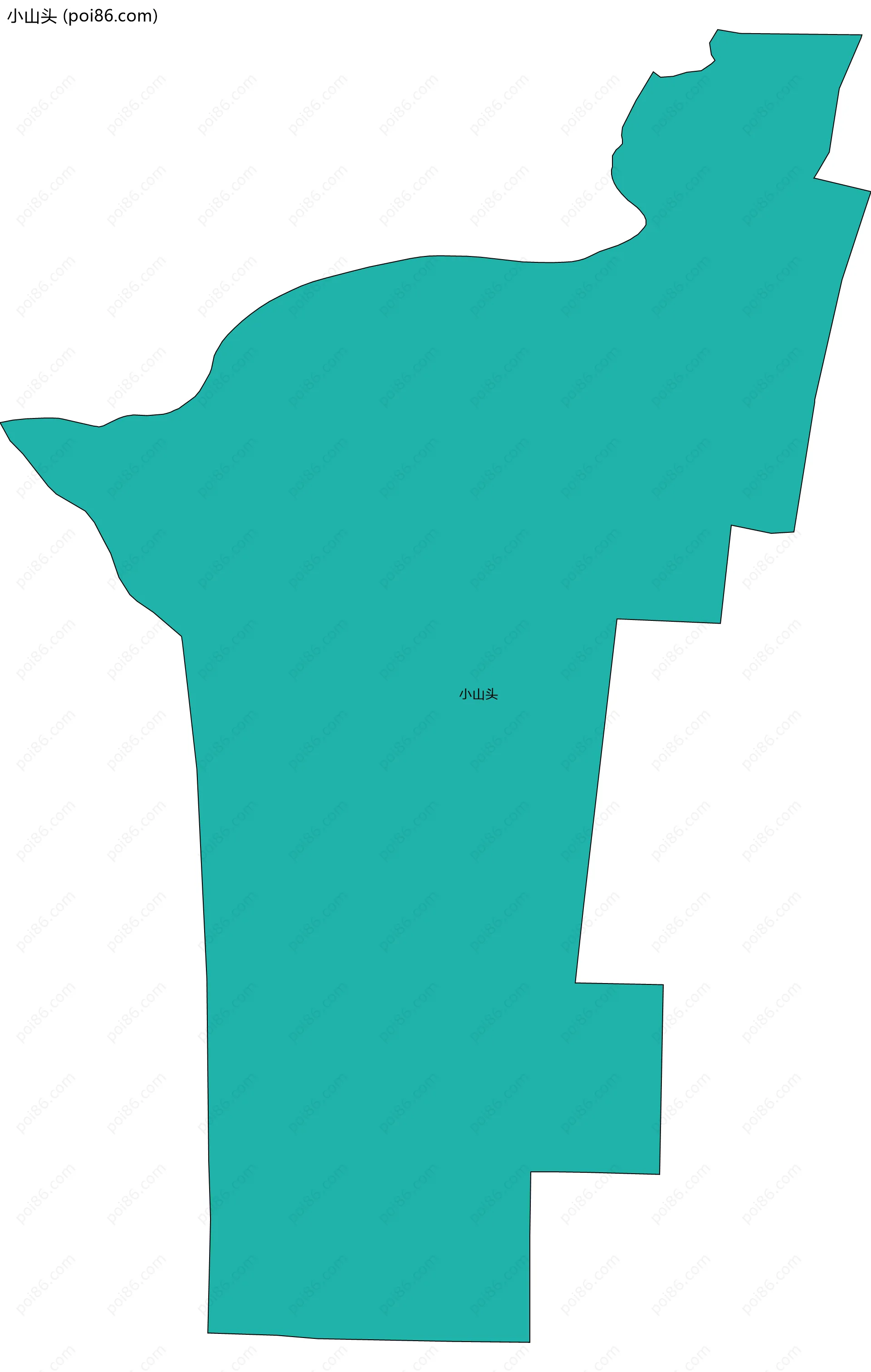 小山头边界地图