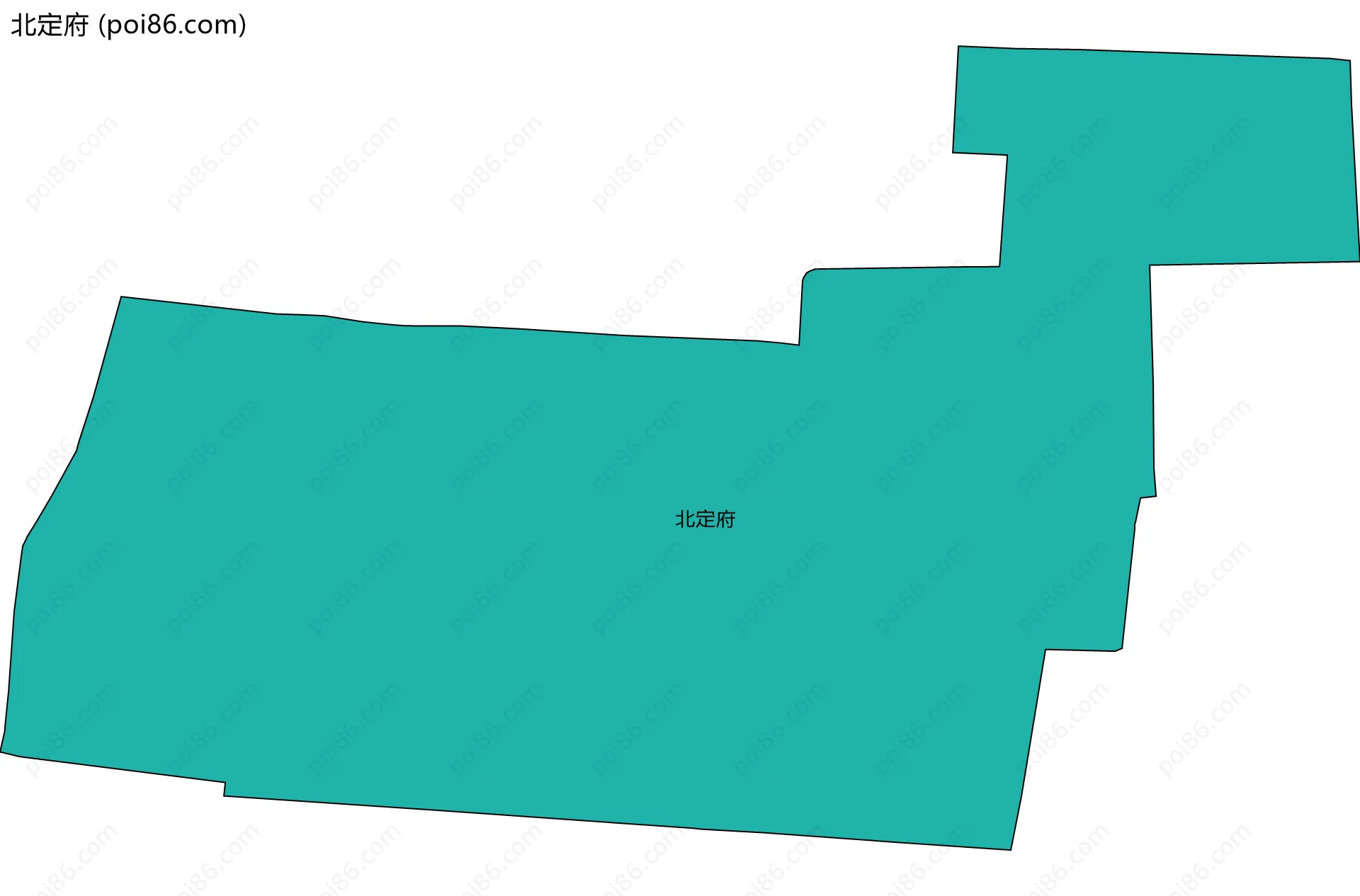 北定府边界地图