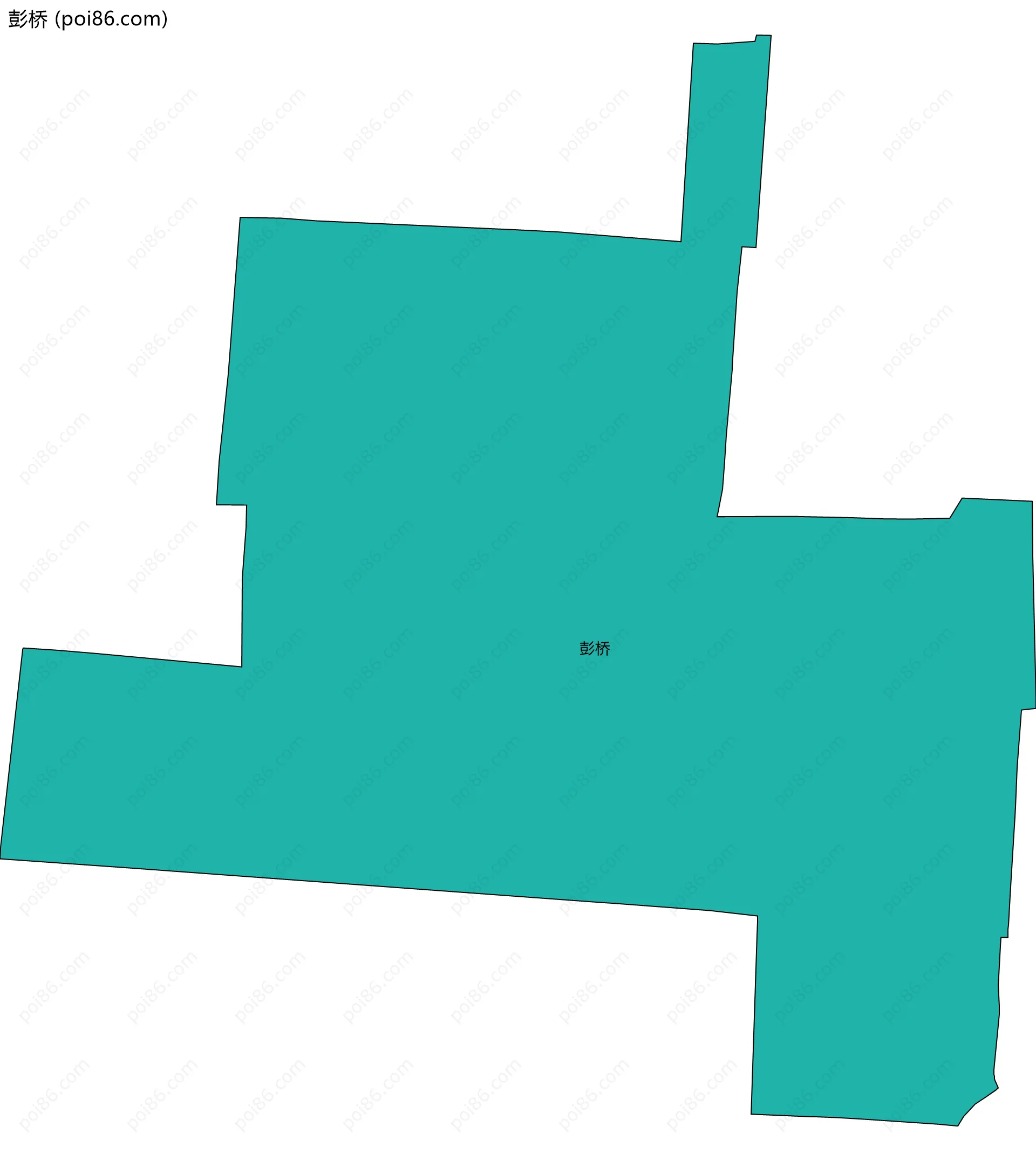 彭桥边界地图