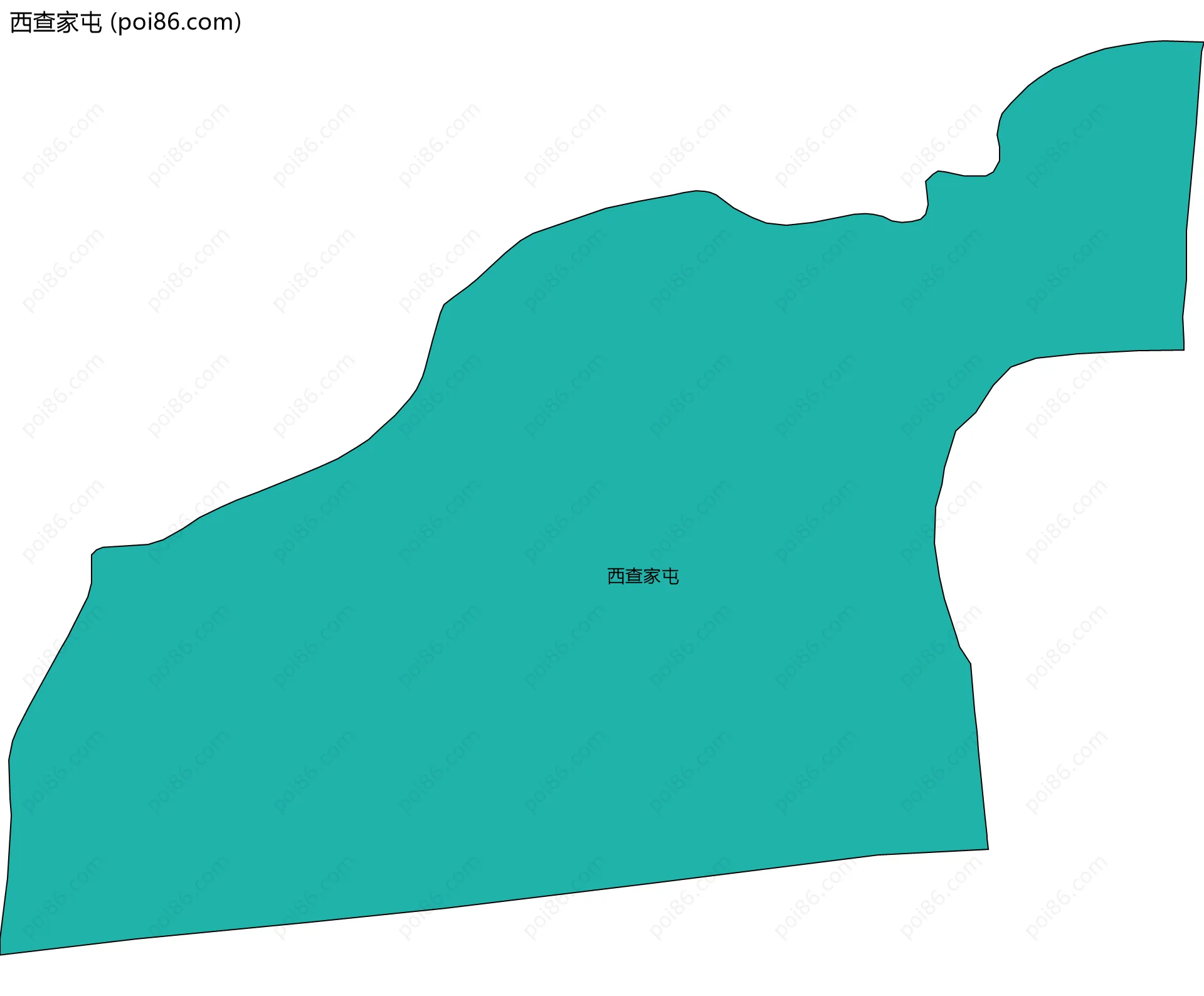 西查家屯边界地图