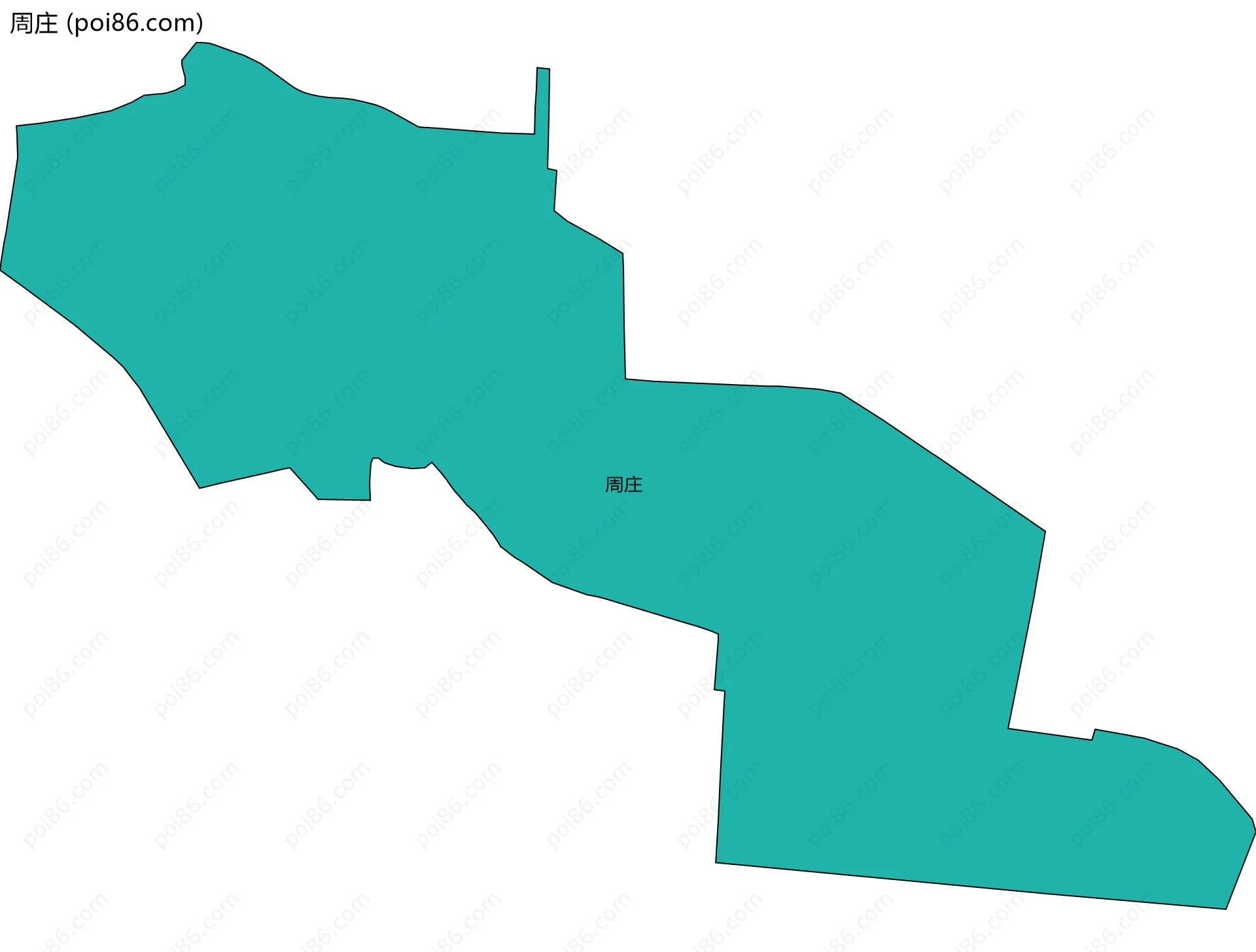 周庄边界地图