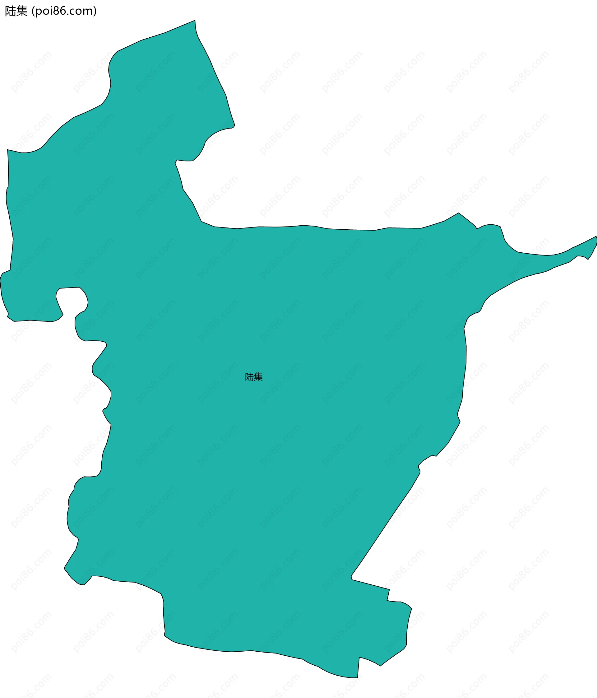 陆集边界地图