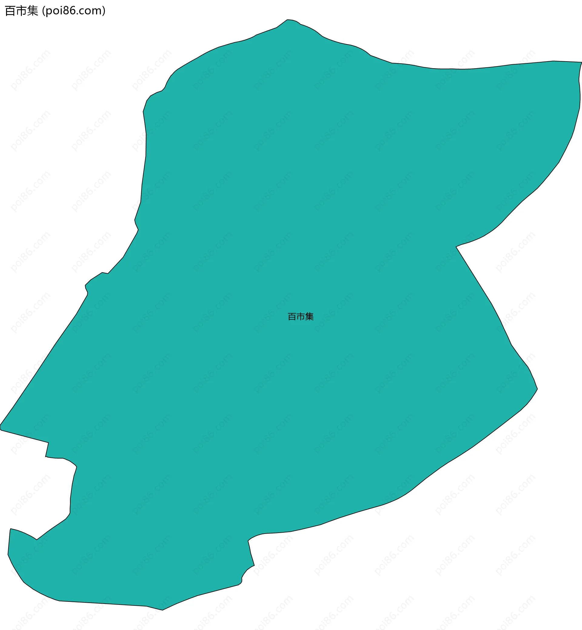 百市集边界地图