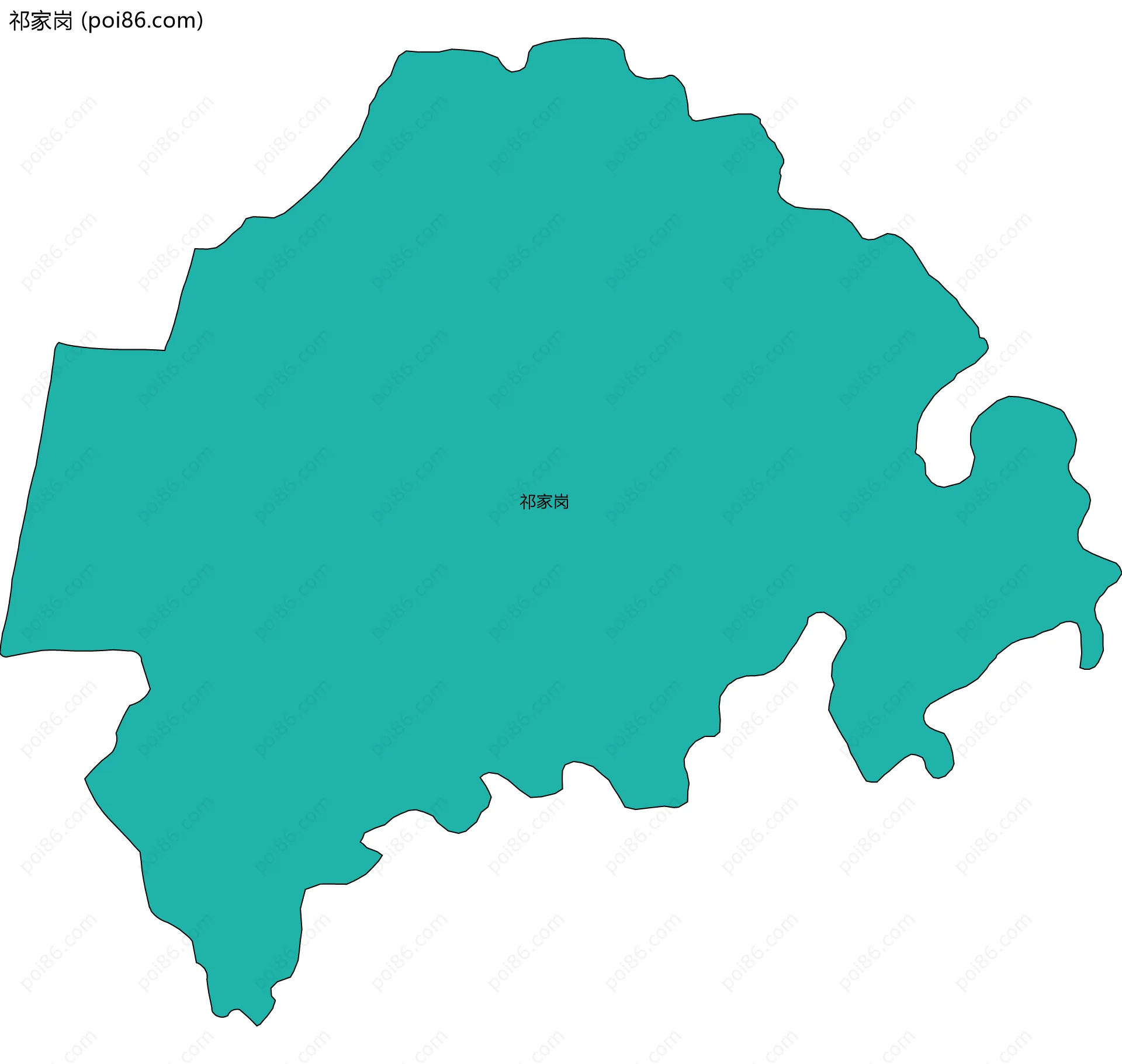 祁家岗边界地图