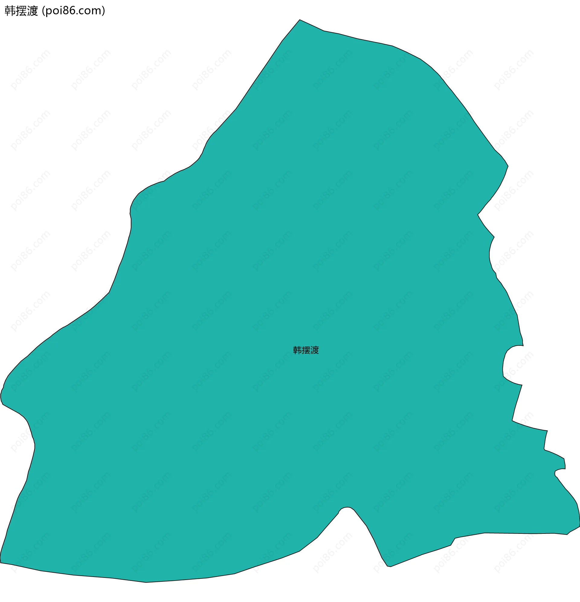 韩摆渡边界地图
