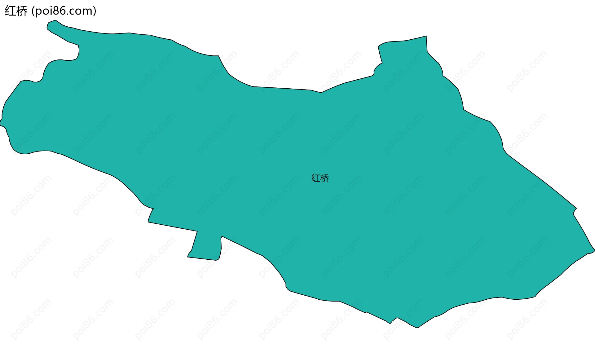 红桥边界地图