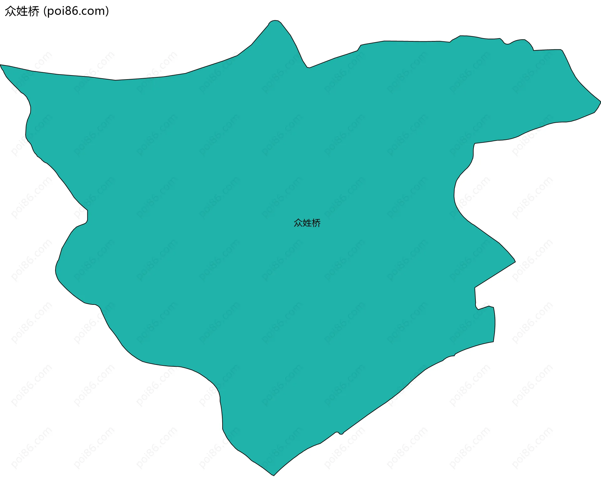 众姓桥边界地图