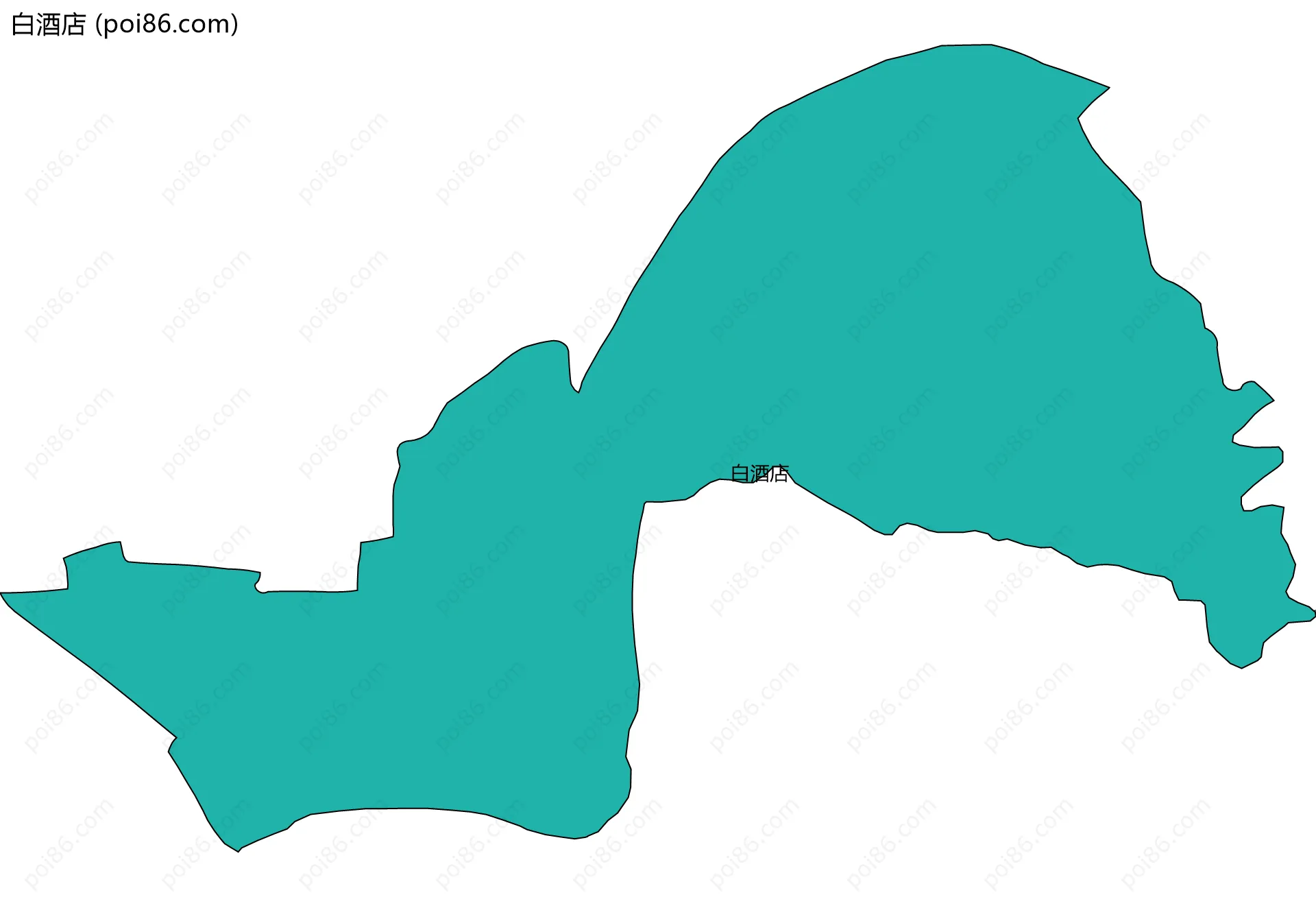 白酒店边界地图