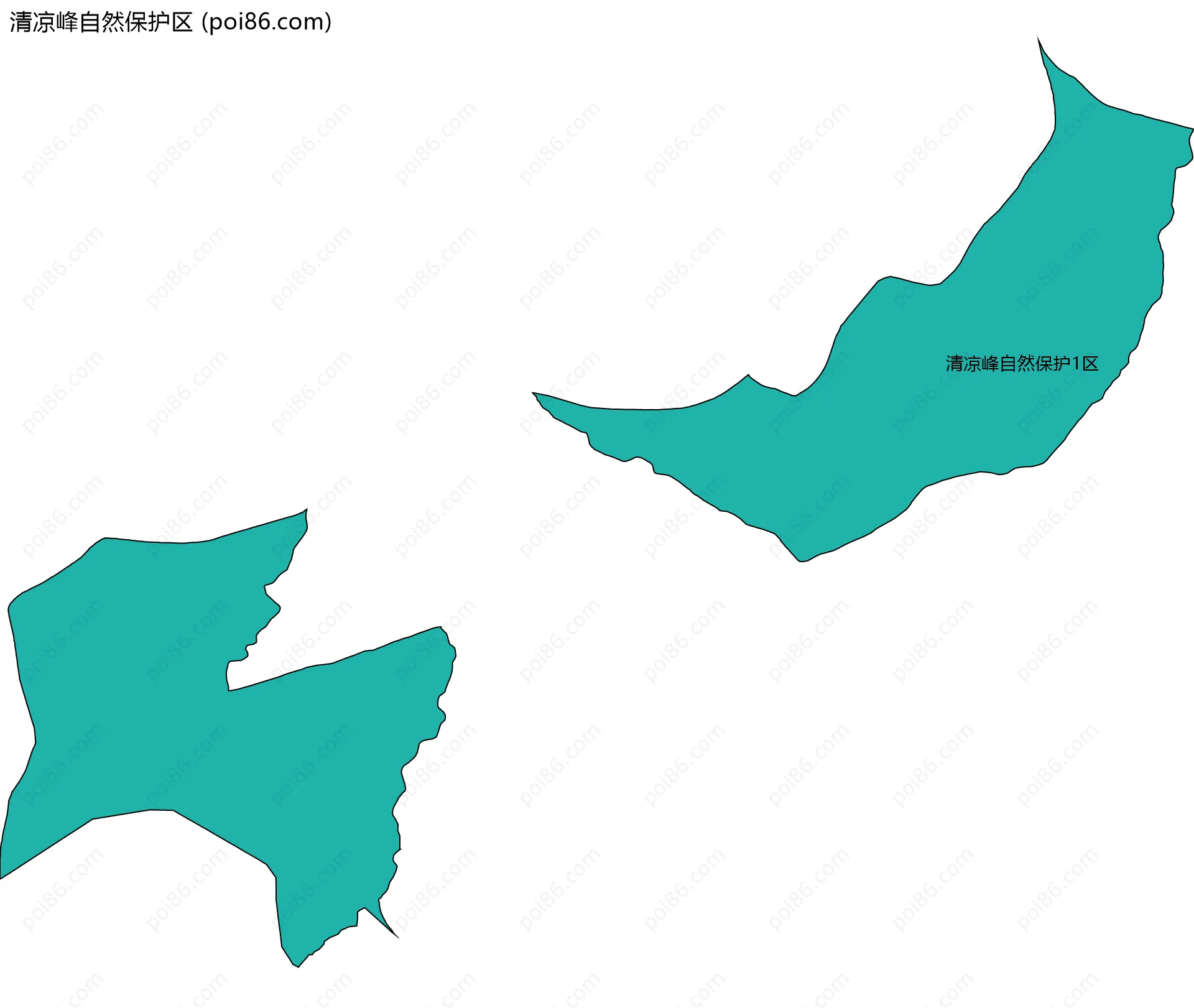 清凉峰自然保护区边界地图(五级行政区划)
