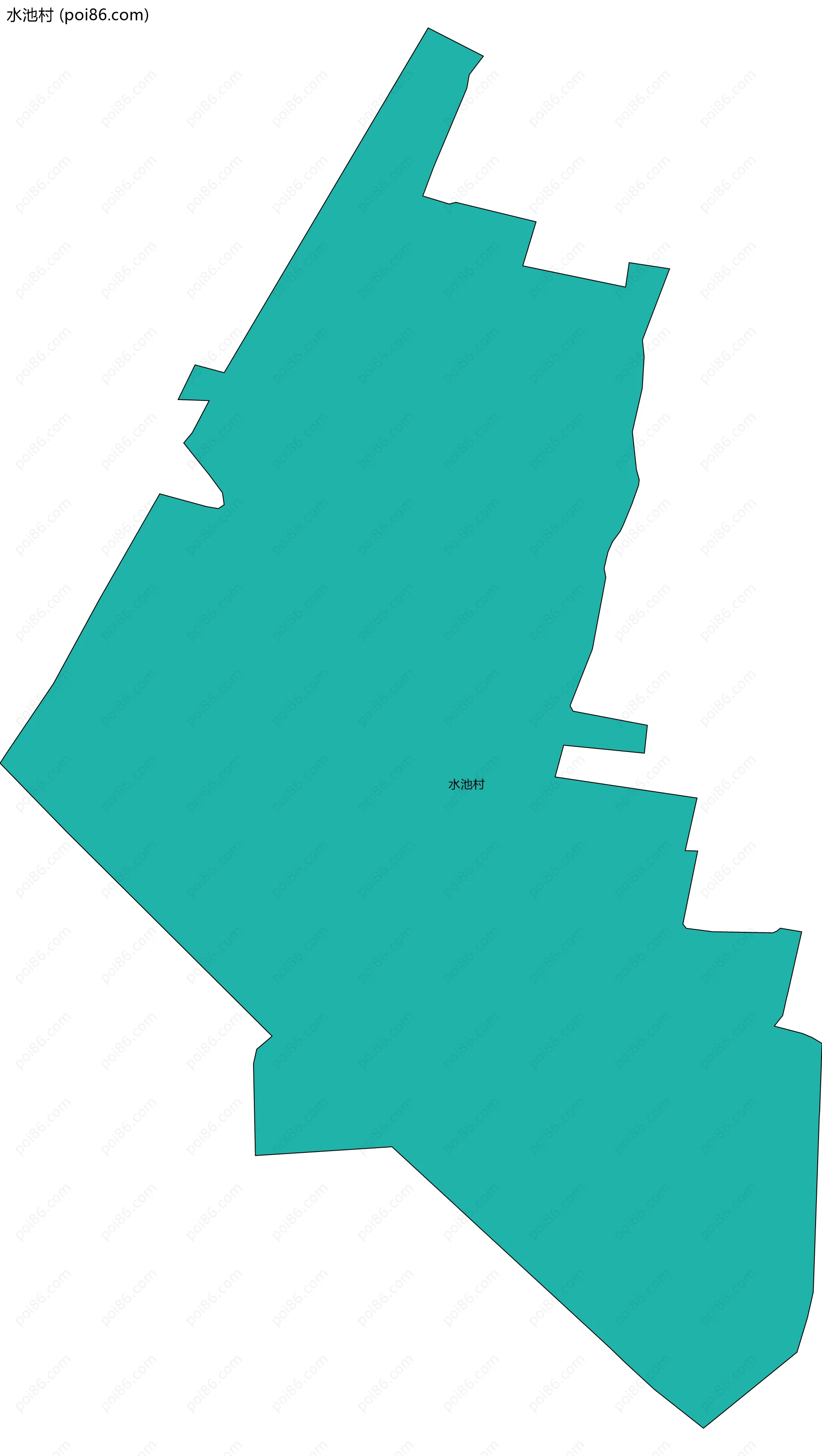 水池村边界地图